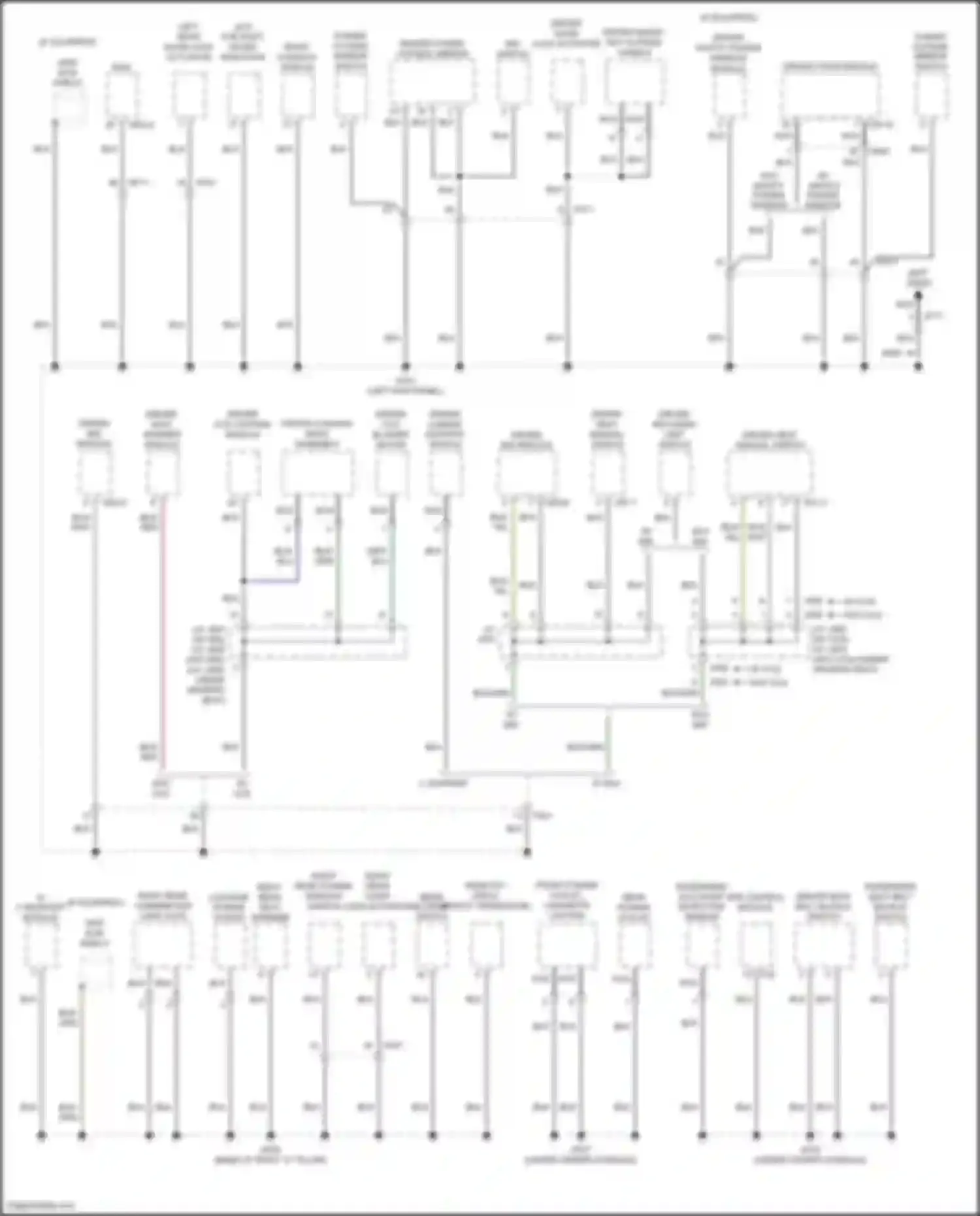 Wiring diagram w/ ccs w/o ccs for Hyundai Santa Fe III (2012-2016) (2 of 4)