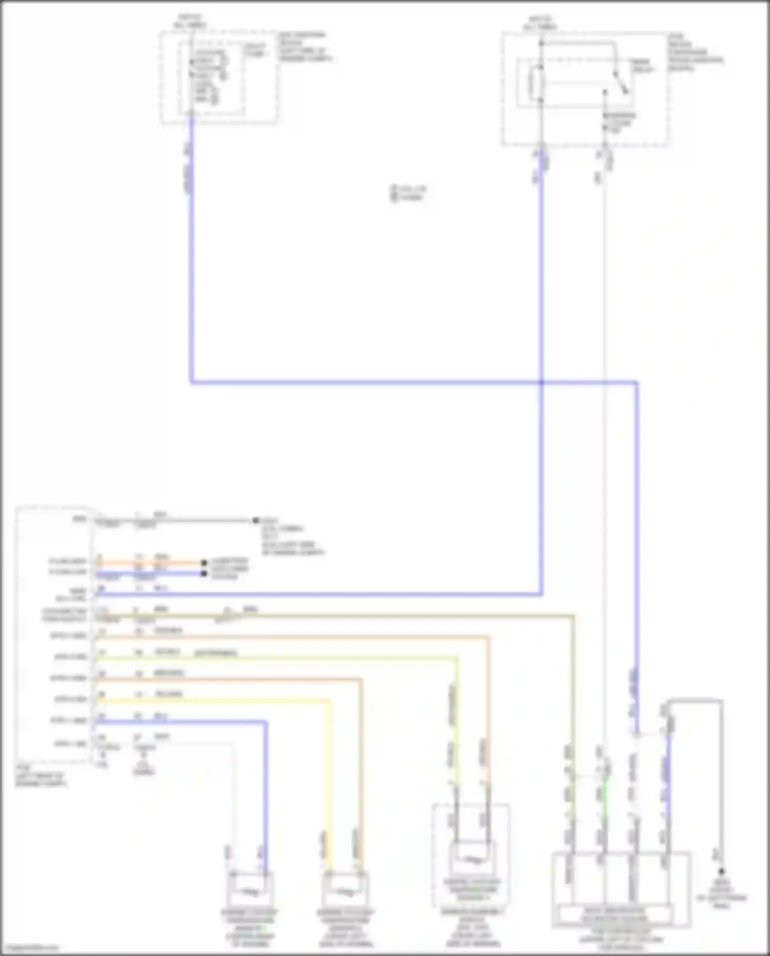 Santa Fe Hyundai IV facelift (2020-2024): Cooling fan circuit, except hybrid