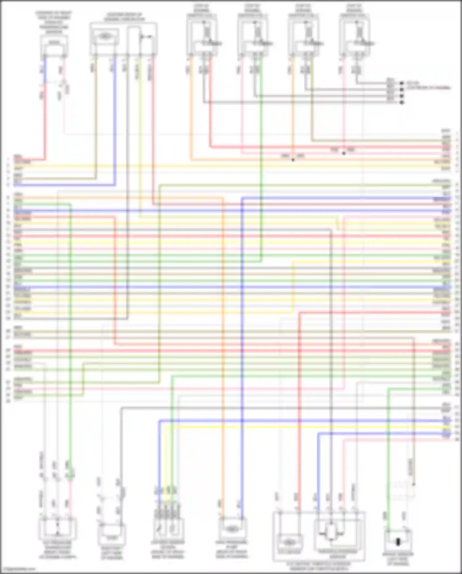 Santa Fe Hyundai IV facelift (2020-2024): Wiring diagram engine performance 1.6l turbo hybrid, engine controls circuit (2 of 8)