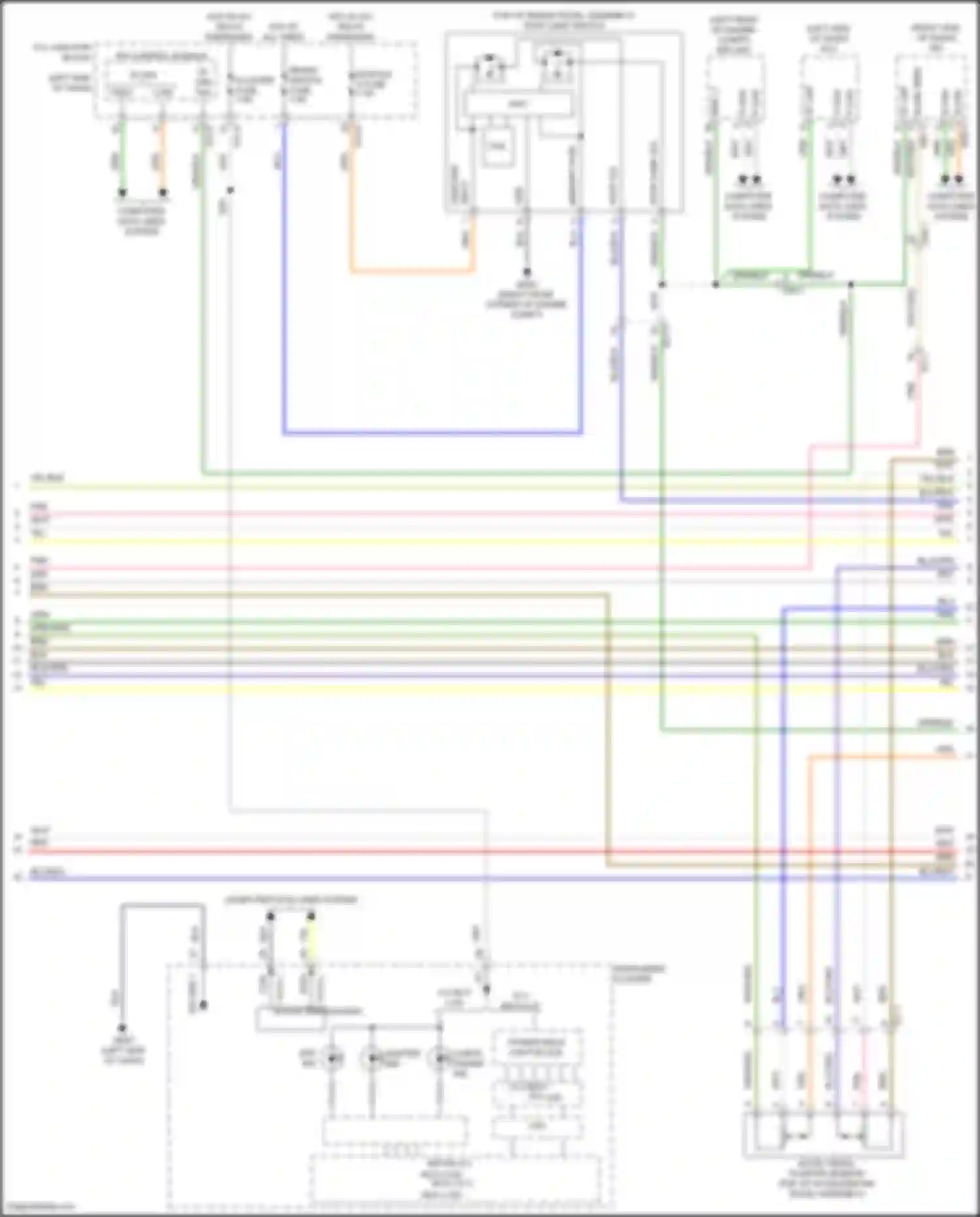 Santa Fe Hyundai IV facelift (2020-2024): Wiring diagram engine performance 1.6l turbo hybrid, engine controls circuit (7 of 8)