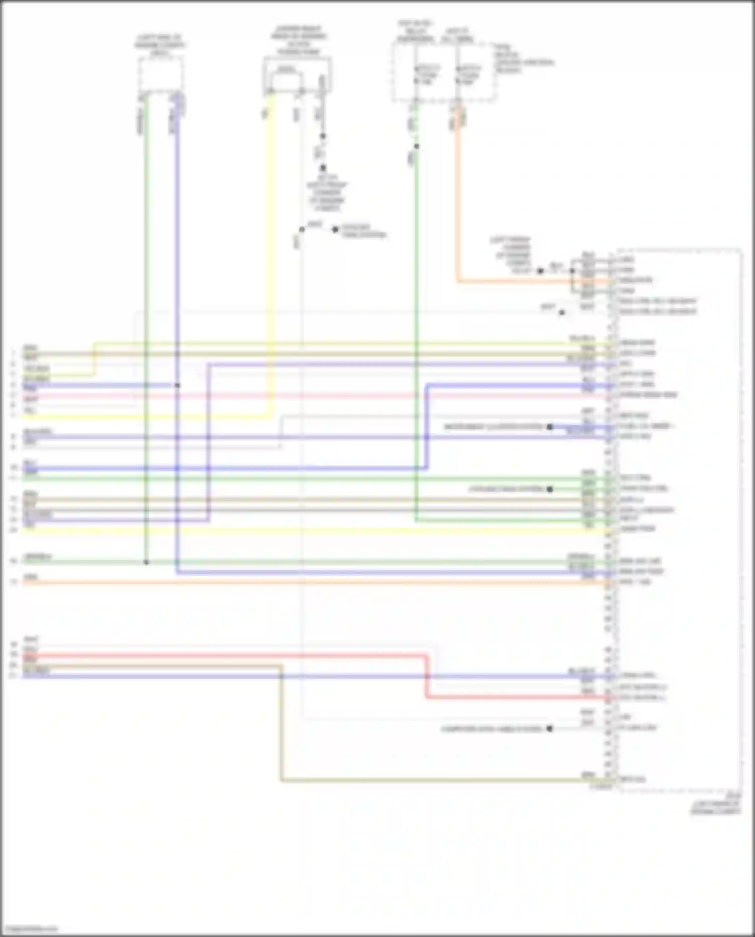 Santa Fe Hyundai IV facelift (2020-2024): Wiring diagram engine performance 1.6l turbo hybrid, engine controls circuit (8 of 8)
