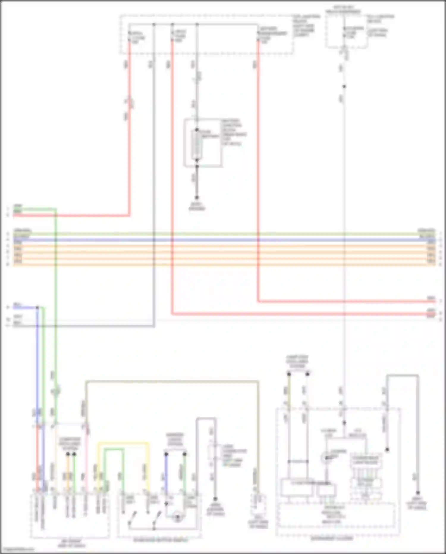 Santa Fe Hyundai IV facelift (2020-2024): Wiring diagram engine performance 1.6l turbo hybrid, hybrid control circuit (3 of 7)