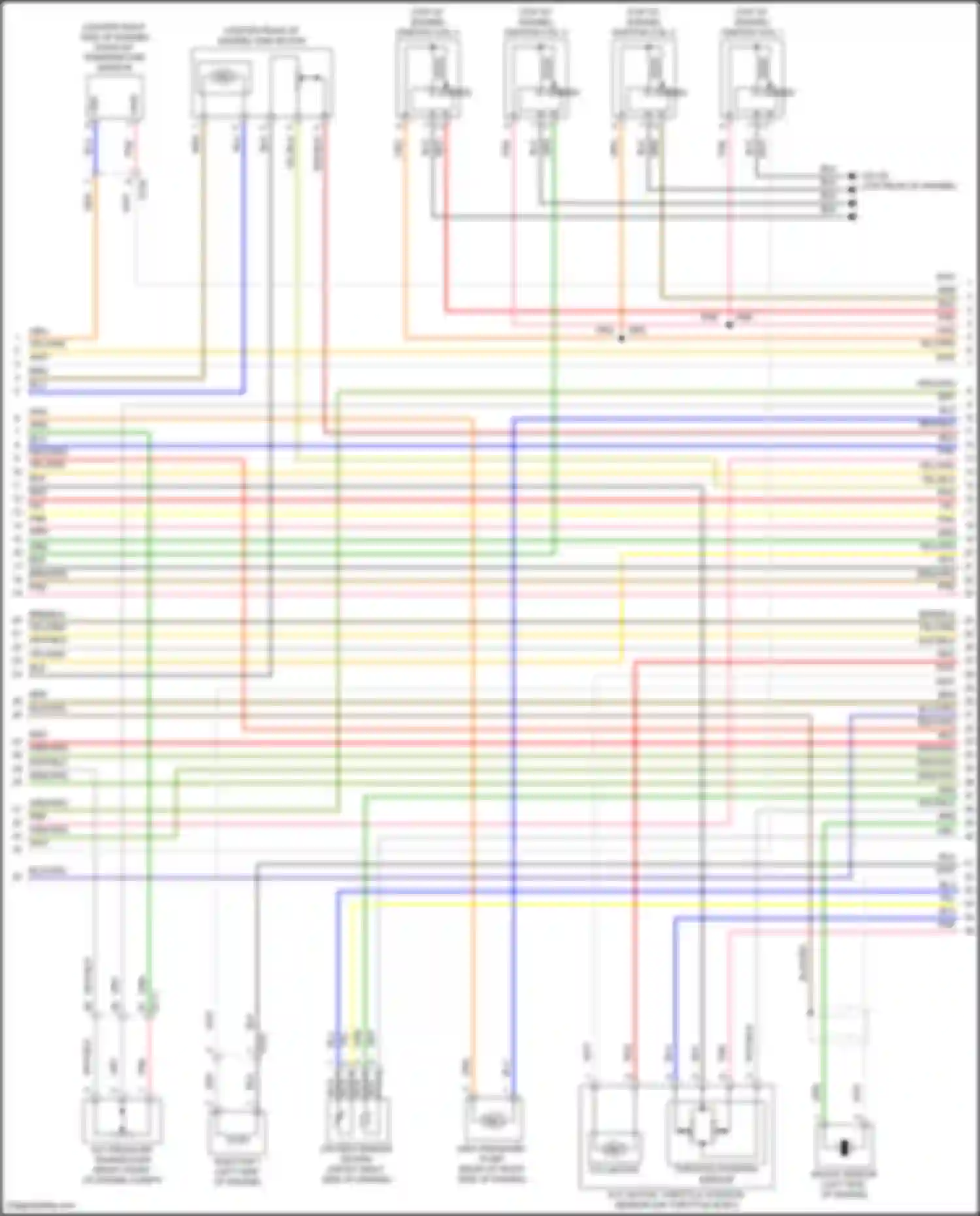 Santa Fe Hyundai IV facelift (2020-2024): Wiring diagram engine performance 1.6l turbo plug-in hybrid, engine controls circuit (2 of 8)