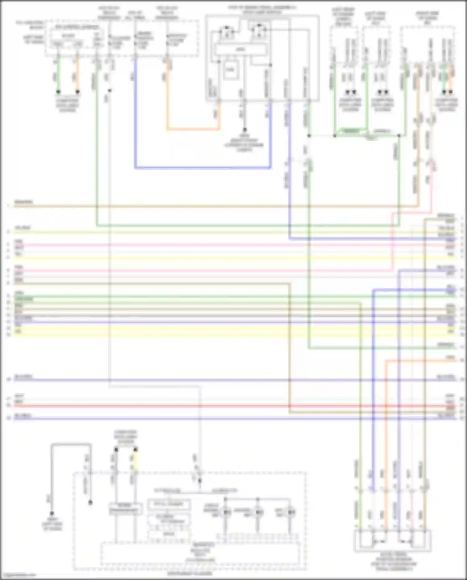 Santa Fe Hyundai IV facelift (2020-2024): Wiring diagram engine performance 1.6l turbo plug-in hybrid, engine controls circuit (7 of 8)