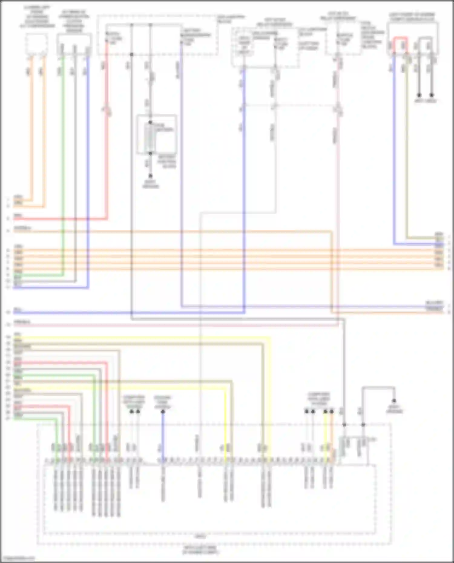 Santa Fe Hyundai IV facelift (2020-2024): Wiring diagram engine performance 1.6l turbo plug-in hybrid, hybrid control circuit (2 of 5)
