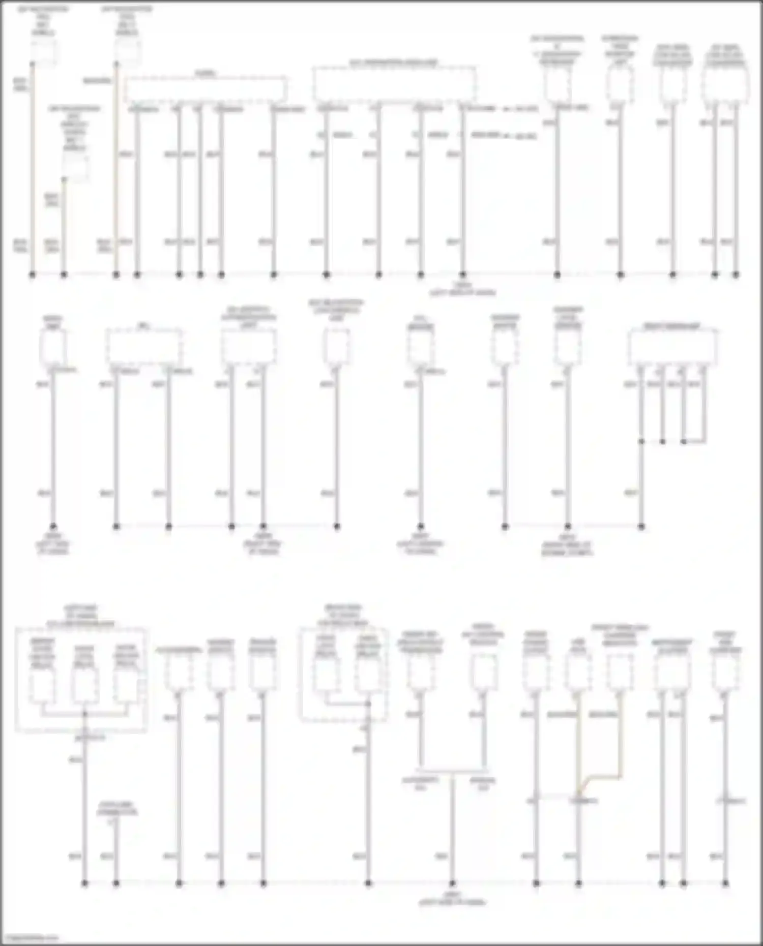 Santa Fe Hyundai IV facelift (2020-2024): Ground distribution circuit, except hybrid (1 of 6)