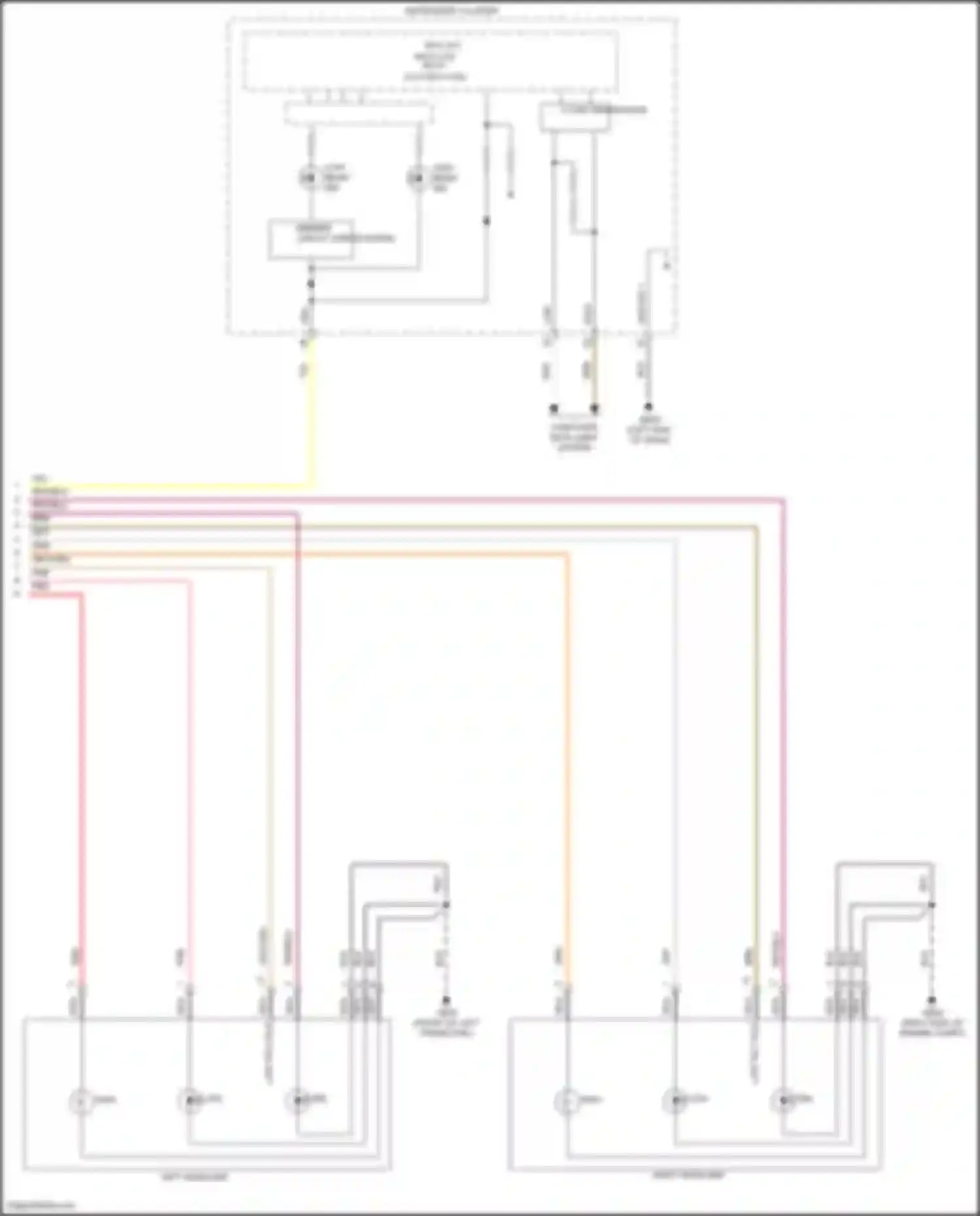 Santa Fe Hyundai IV facelift (2020-2024): Headlamps circuit, except hybrid (2 of 2)