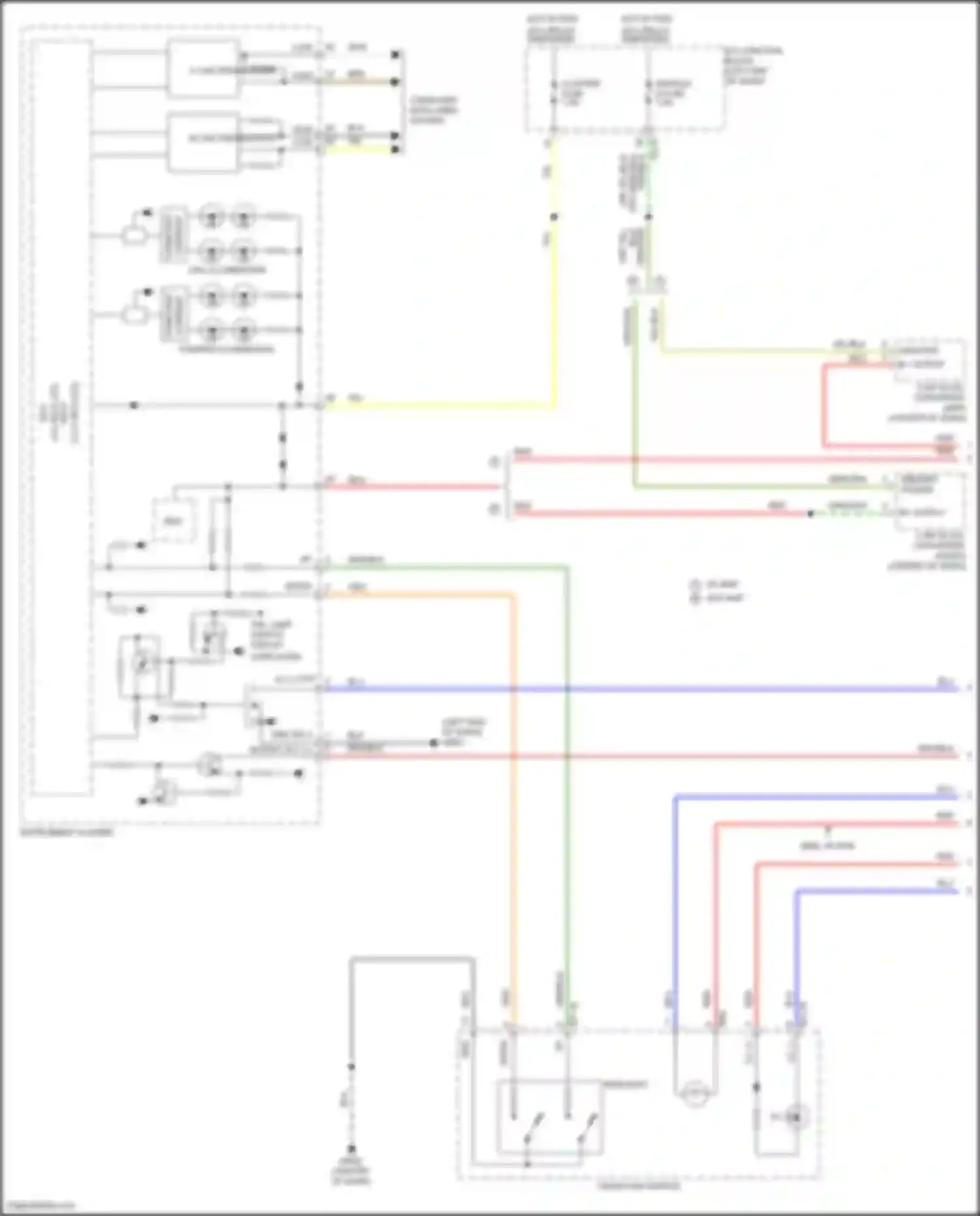 Santa Fe Hyundai IV facelift (2020-2024): Instrument illumination circuit, except hybrid (1 of 3)