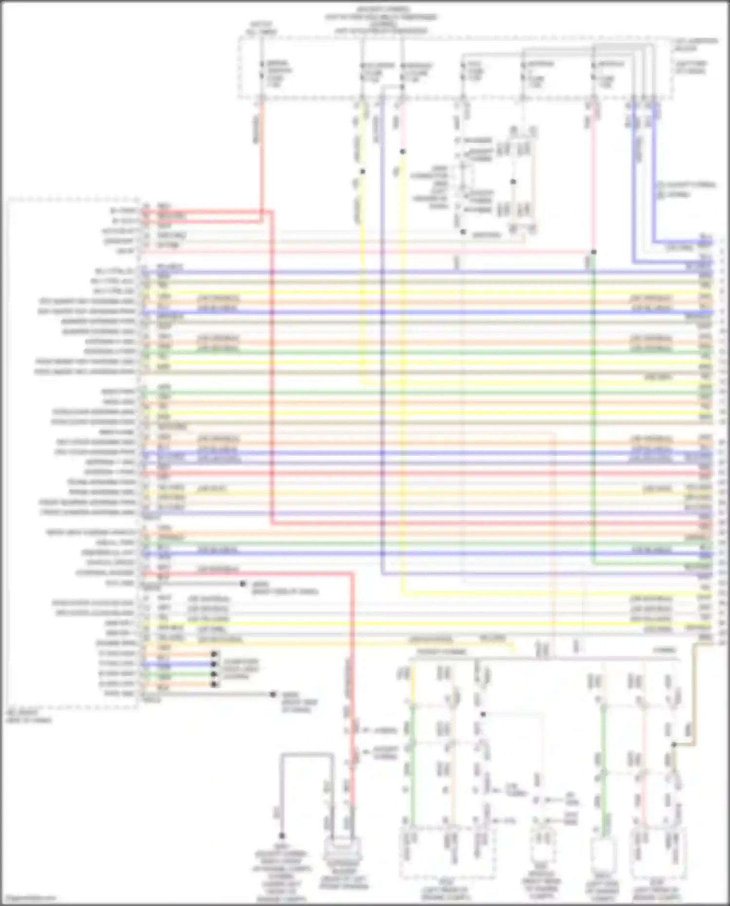 Santa Fe Hyundai IV facelift (2020-2024): Power door locks circuit (1 of 7)