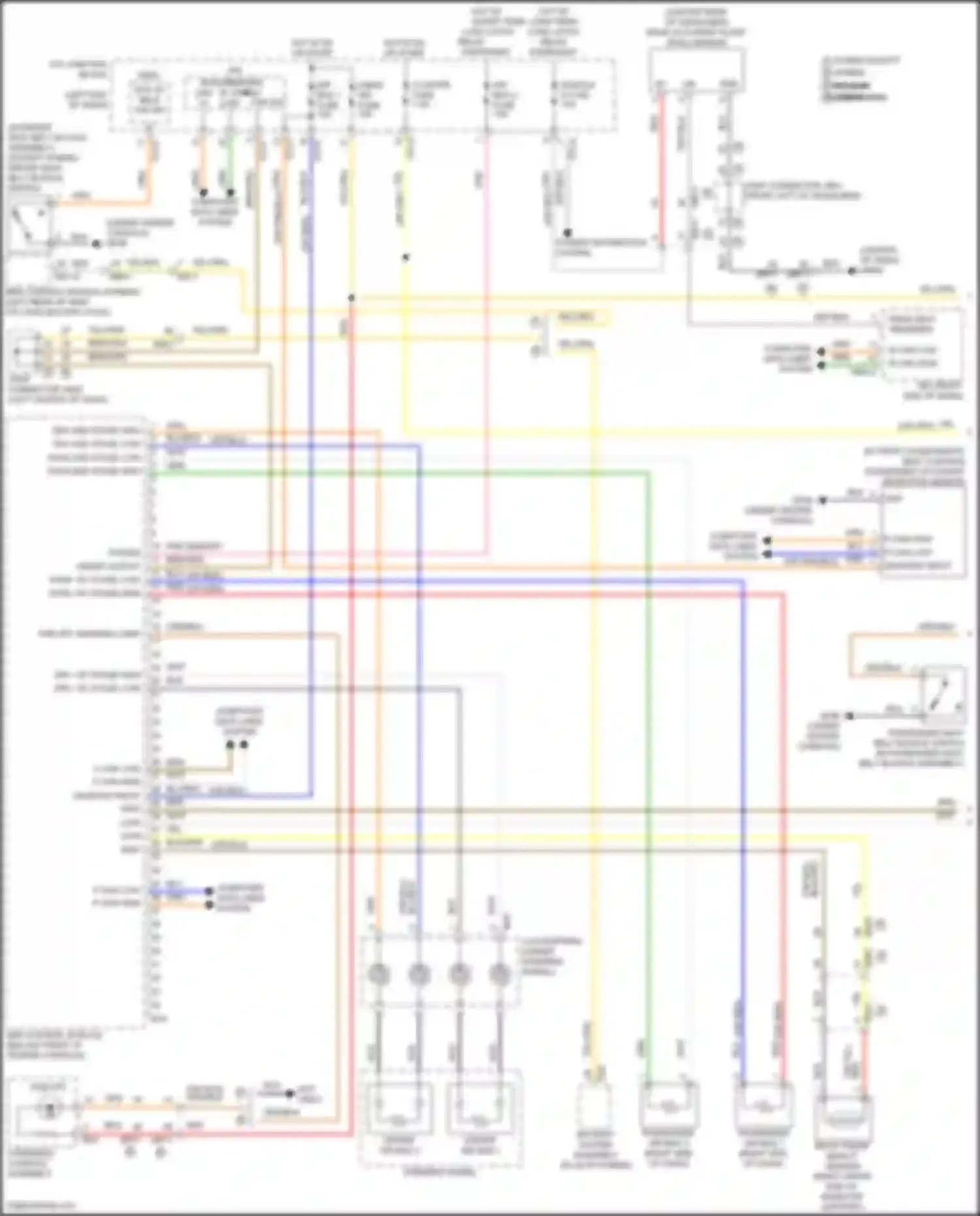 Santa Fe Hyundai IV facelift (2020-2024): Supplemental restraints circuit (1 of 2)