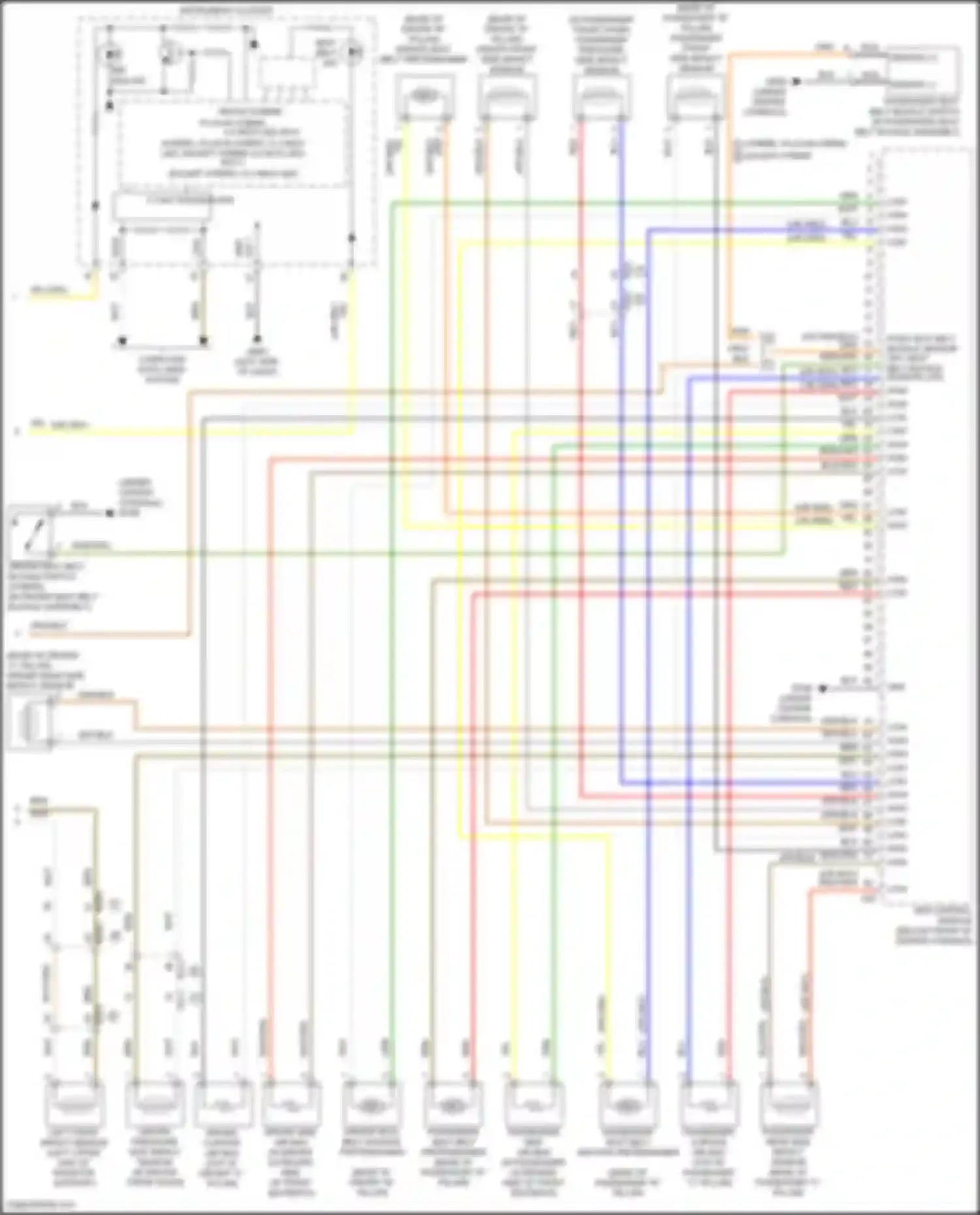 Santa Fe Hyundai IV facelift (2020-2024): Supplemental restraints circuit (2 of 2)