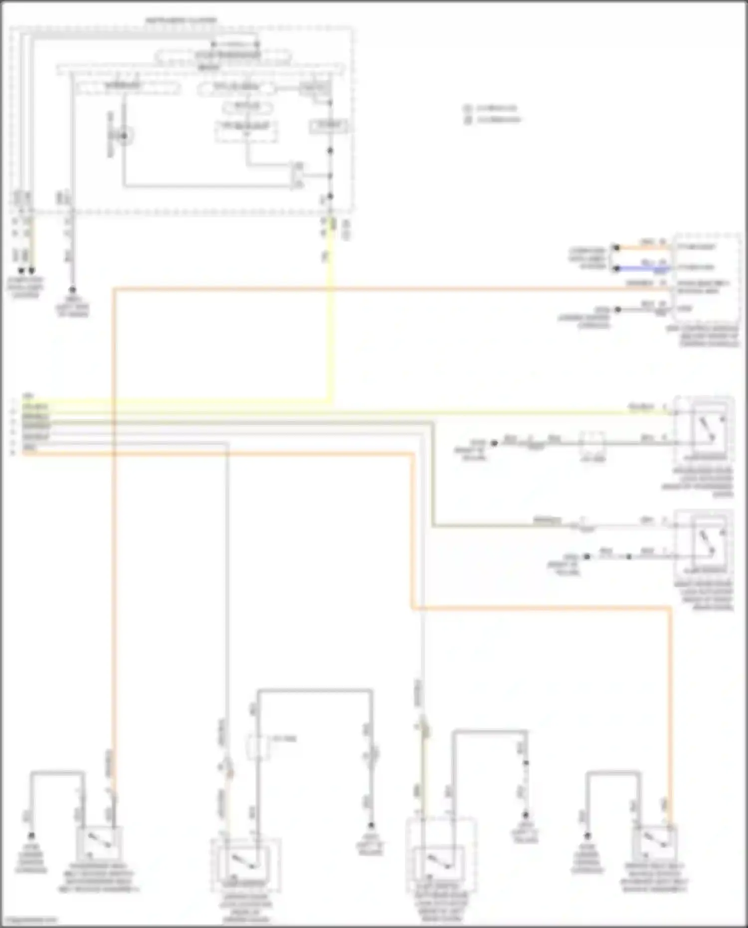 Santa Fe Hyundai IV facelift (2020-2024): Chime circuit, except hybrid (2 of 2)