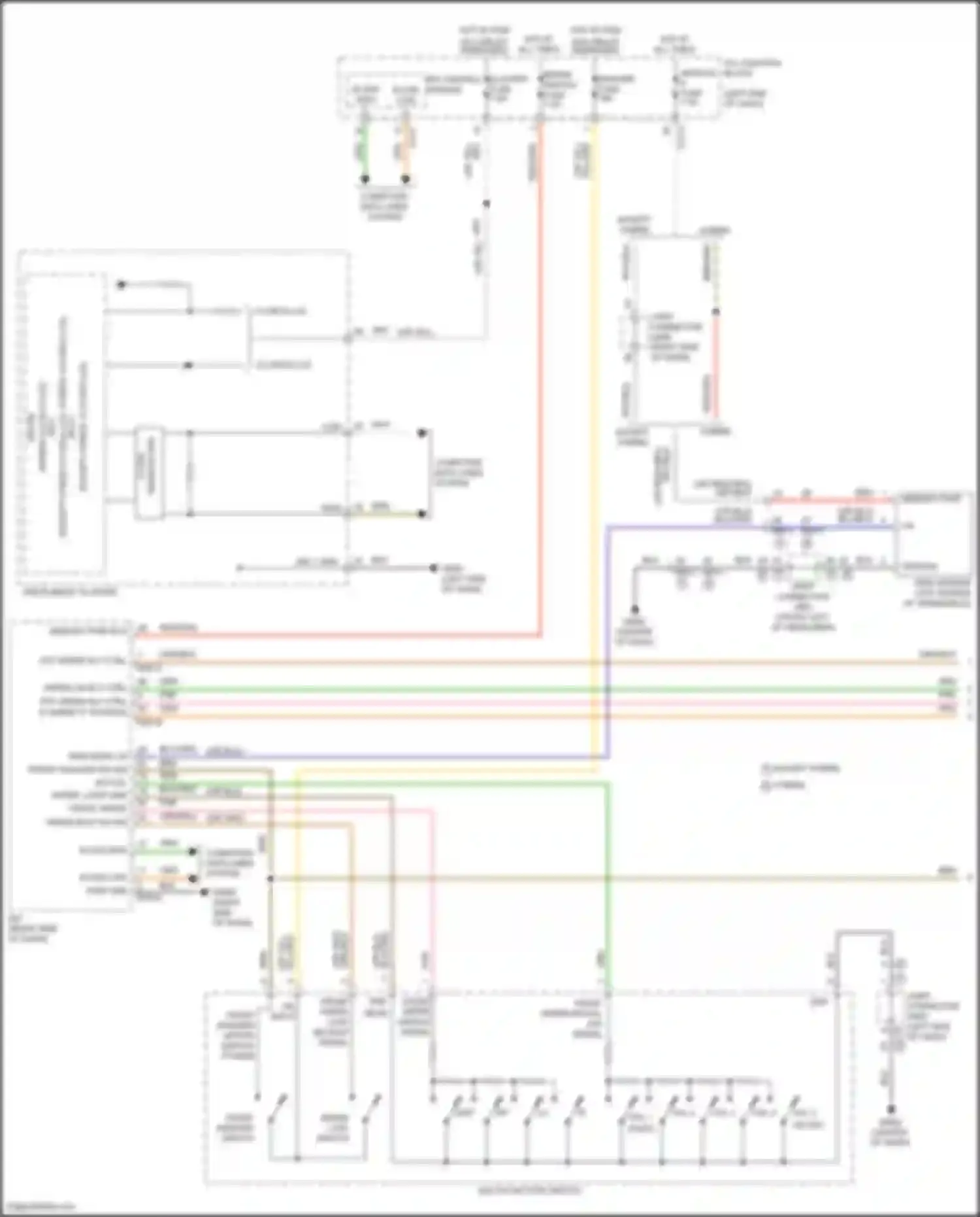 Santa Fe Hyundai IV facelift (2020-2024): Front wiper/washer circuit (1 of 2)