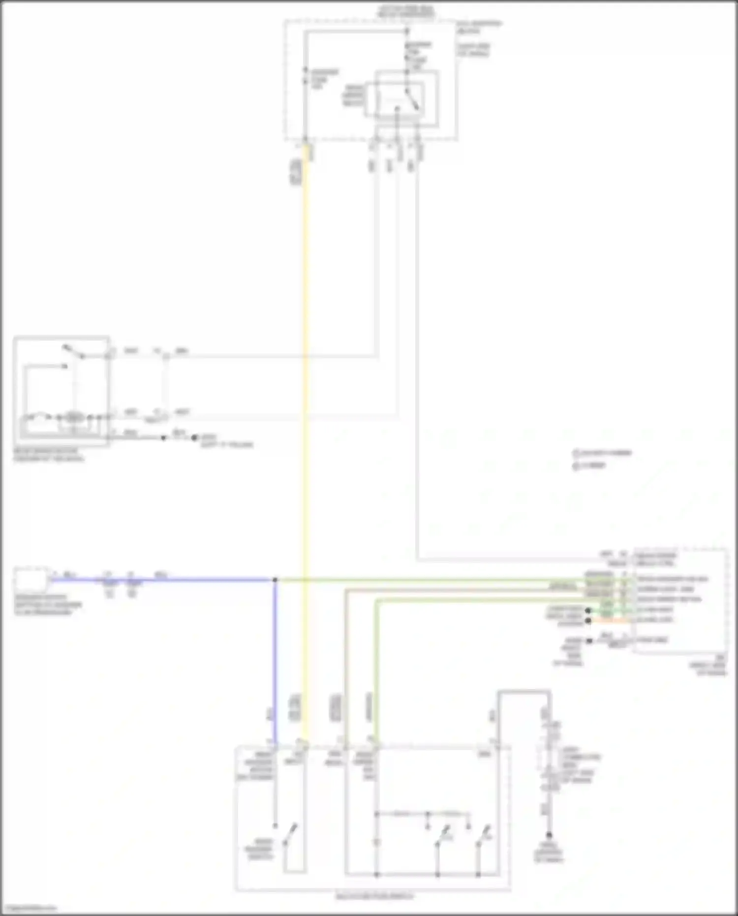 Santa Fe Hyundai IV facelift (2020-2024): Rear wiper/washer circuit