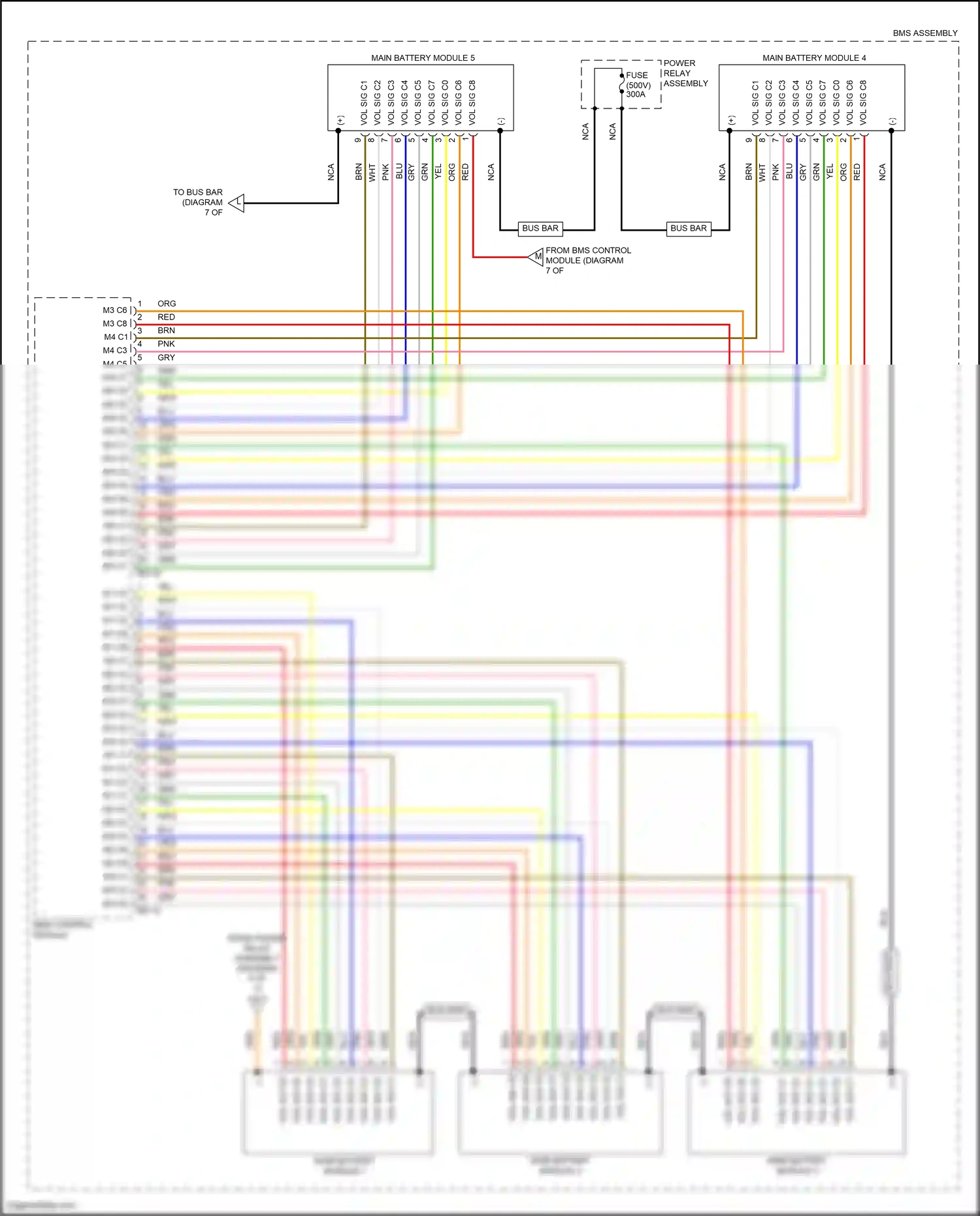 Wiring diagram bms control module for Hyundai Santa Fe IV facelift (2020-2024) (7 of 8)