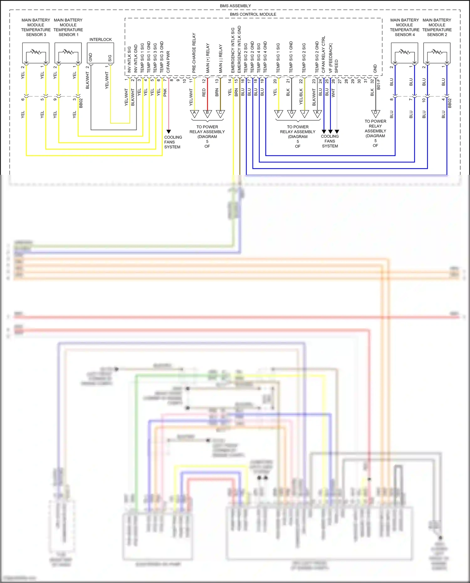 Wiring diagram bms control module for Hyundai Santa Fe IV facelift (2020-2024) (5 of 8)