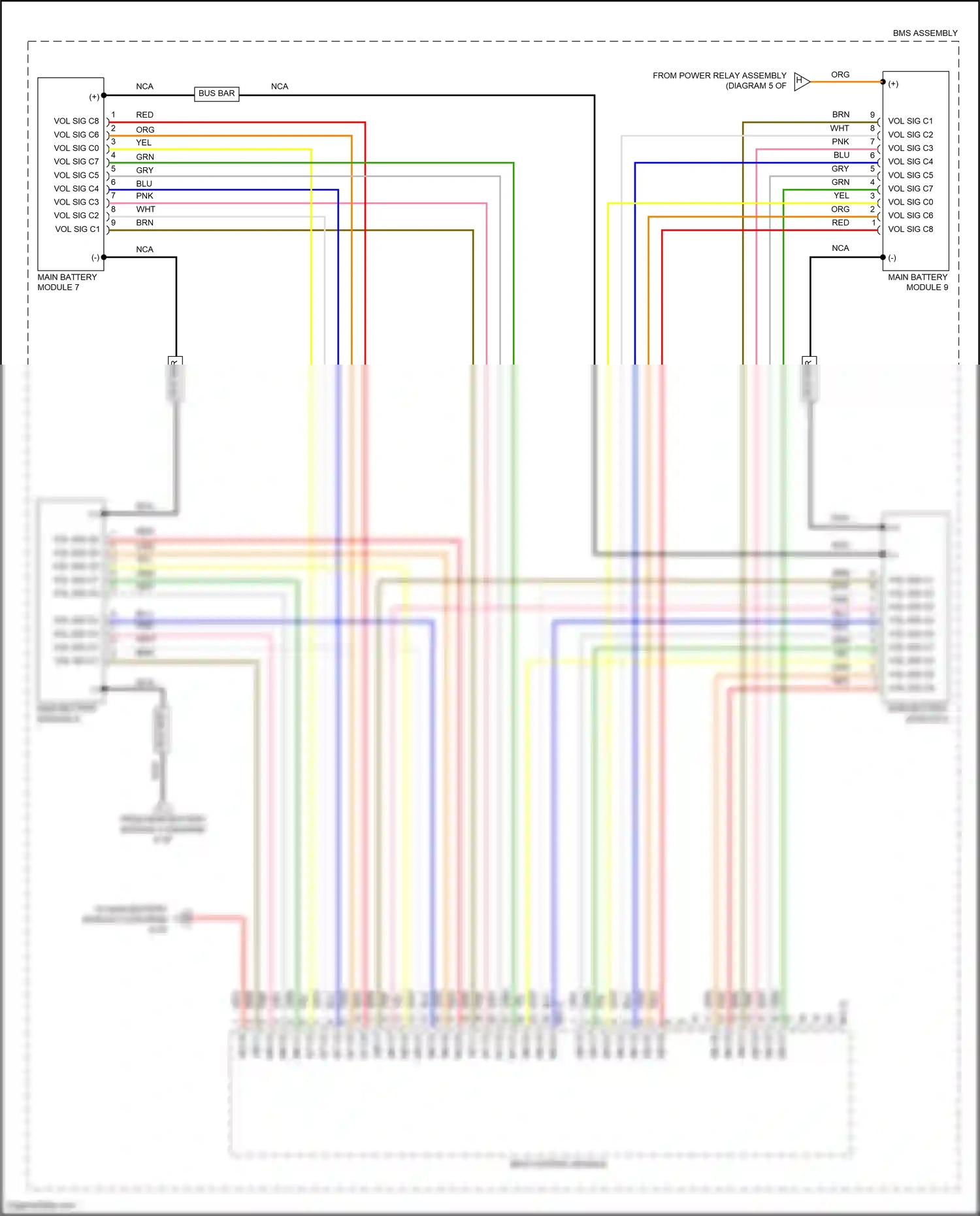 Wiring diagram bms control module for Hyundai Santa Fe IV facelift (2020-2024) (8 of 8)