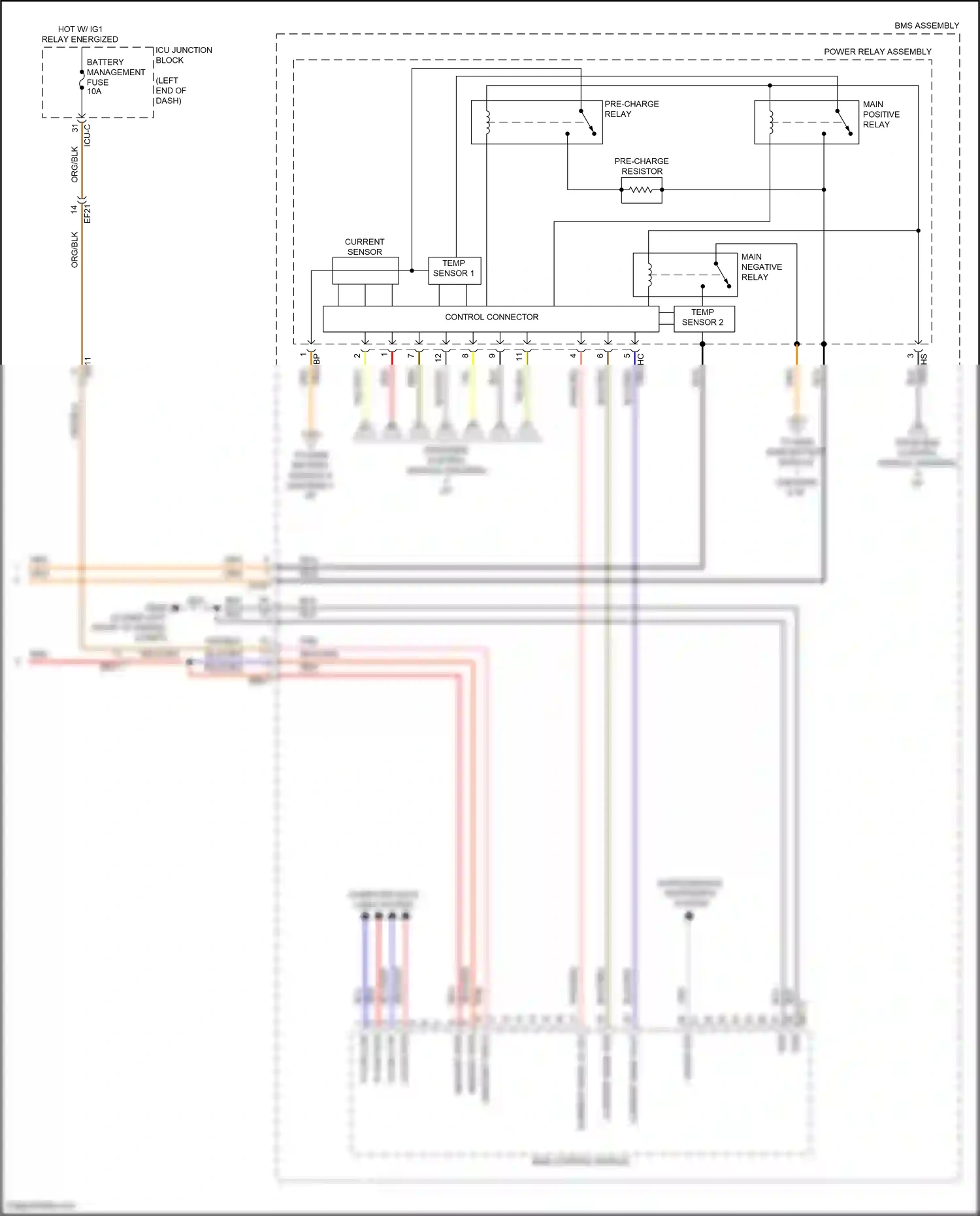 Wiring diagram bms control module for Hyundai Santa Fe IV facelift (2020-2024) (6 of 8)