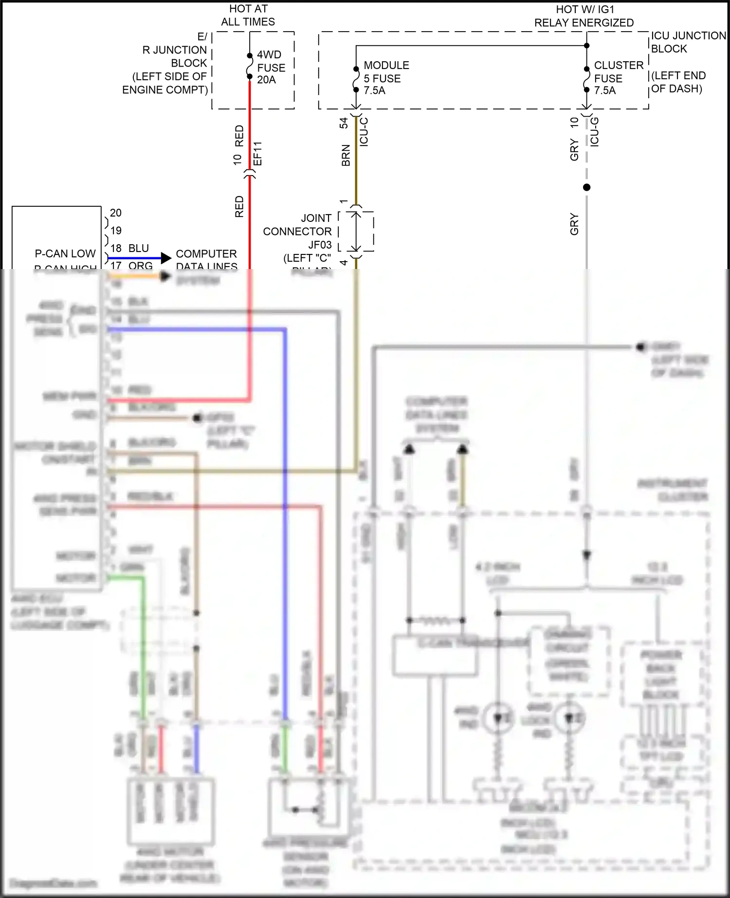 Wiring diagram computer data lines system for Hyundai Santa Fe IV facelift (2020-2024) (144 of 157)