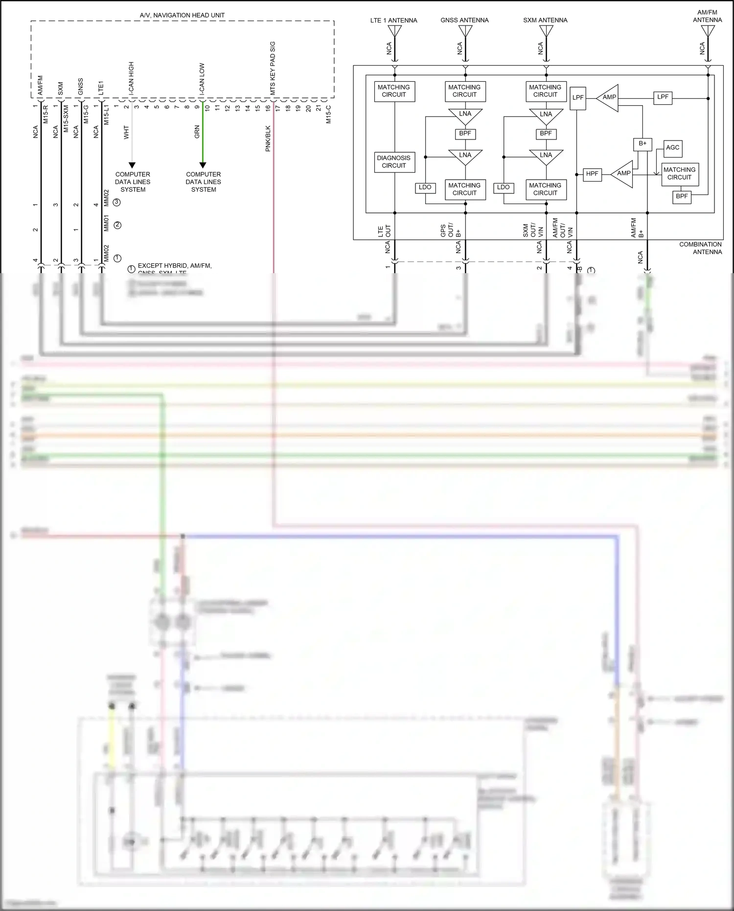 Wiring diagram computer data lines system for Hyundai Santa Fe IV facelift (2020-2024) (115 of 157)
