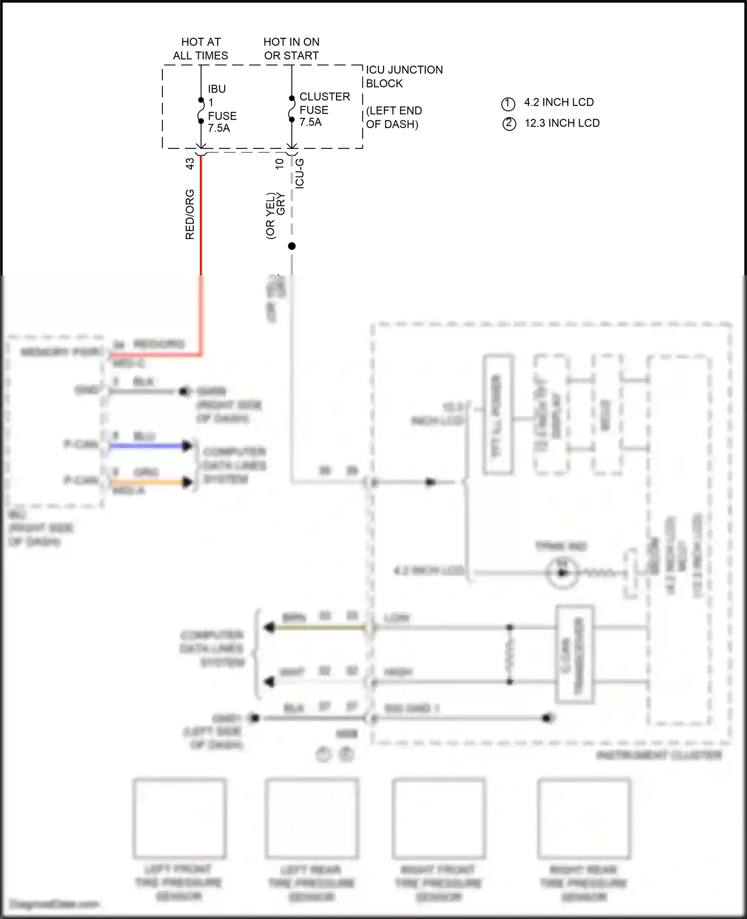 Wiring diagram computer data lines system for Hyundai Santa Fe IV facelift (2020-2024) (10 of 157)