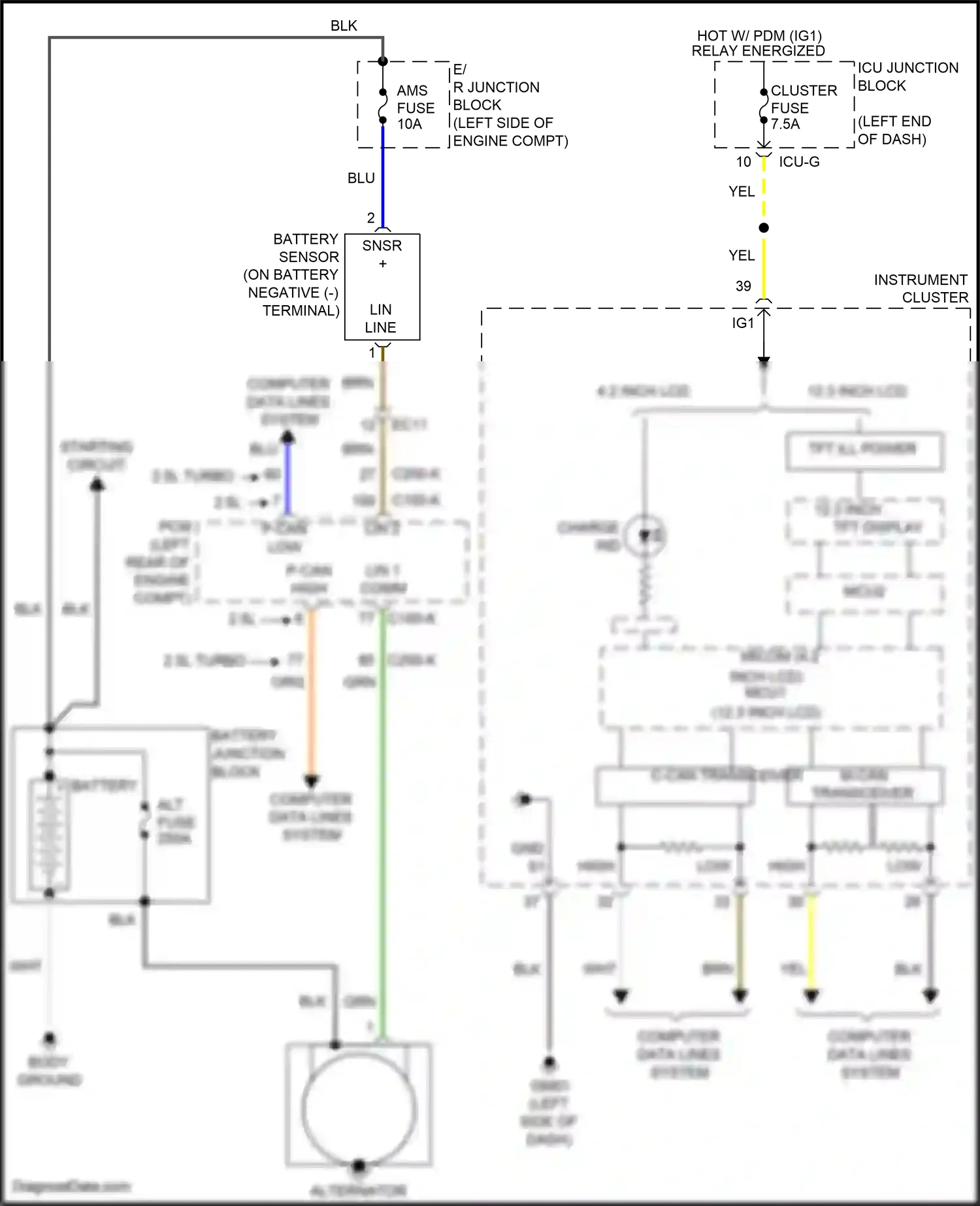 Wiring diagram computer data lines system for Hyundai Santa Fe IV facelift (2020-2024) (111 of 157)