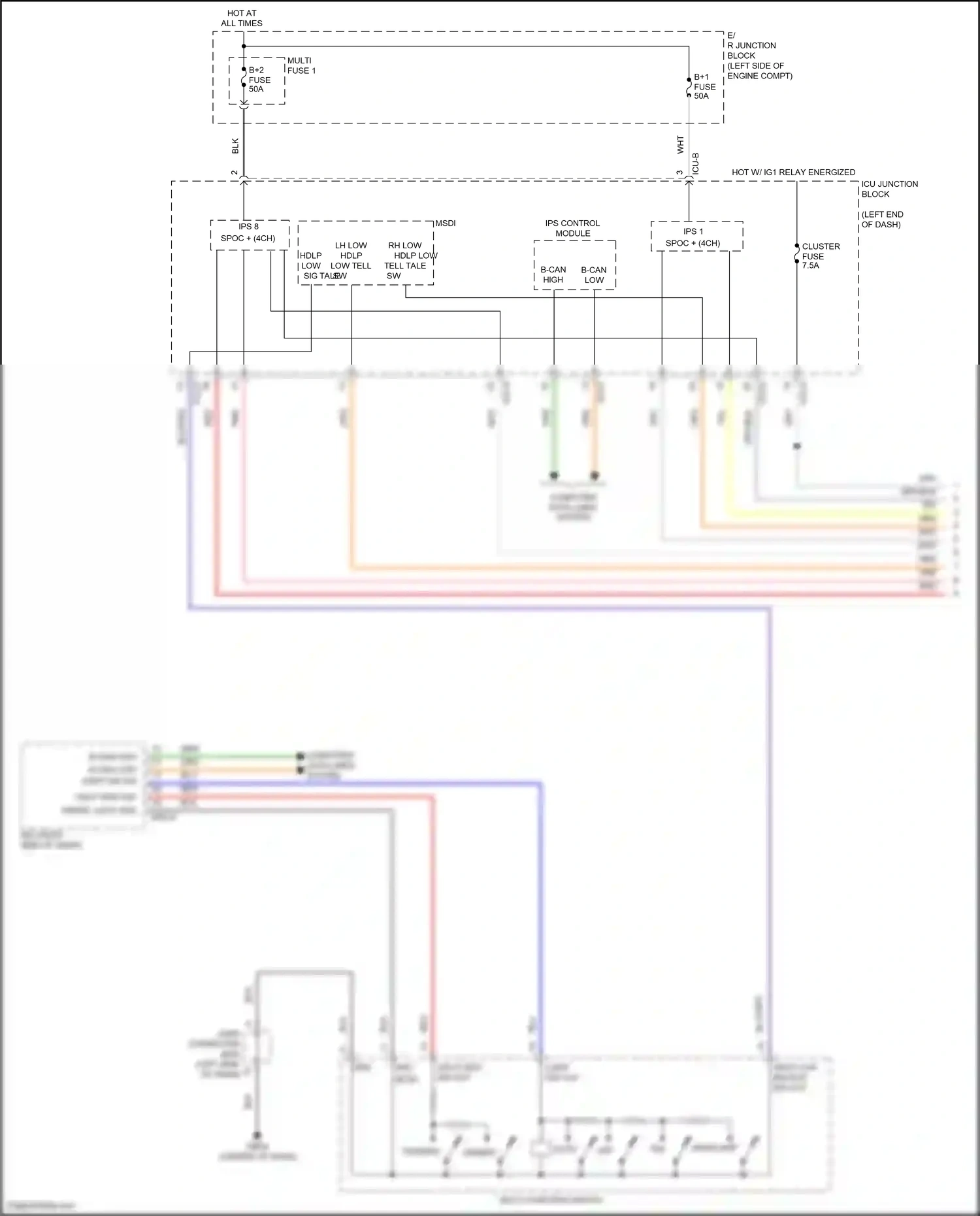 Wiring diagram computer data lines system for Hyundai Santa Fe IV facelift (2020-2024) (15 of 157)