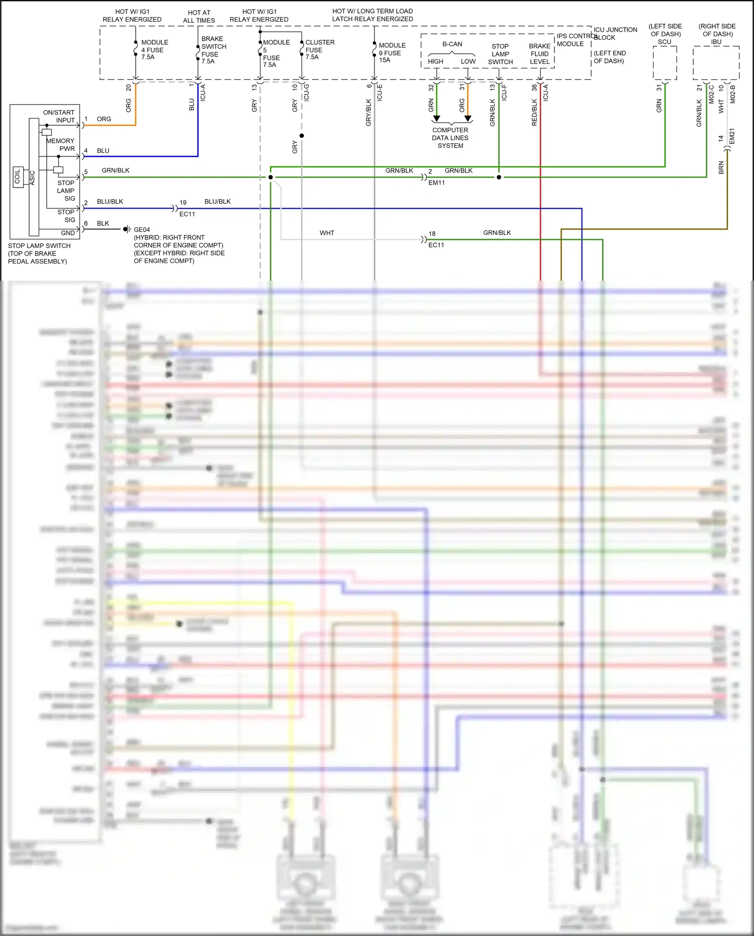 Wiring diagram computer data lines system for Hyundai Santa Fe IV facelift (2020-2024) (103 of 157)