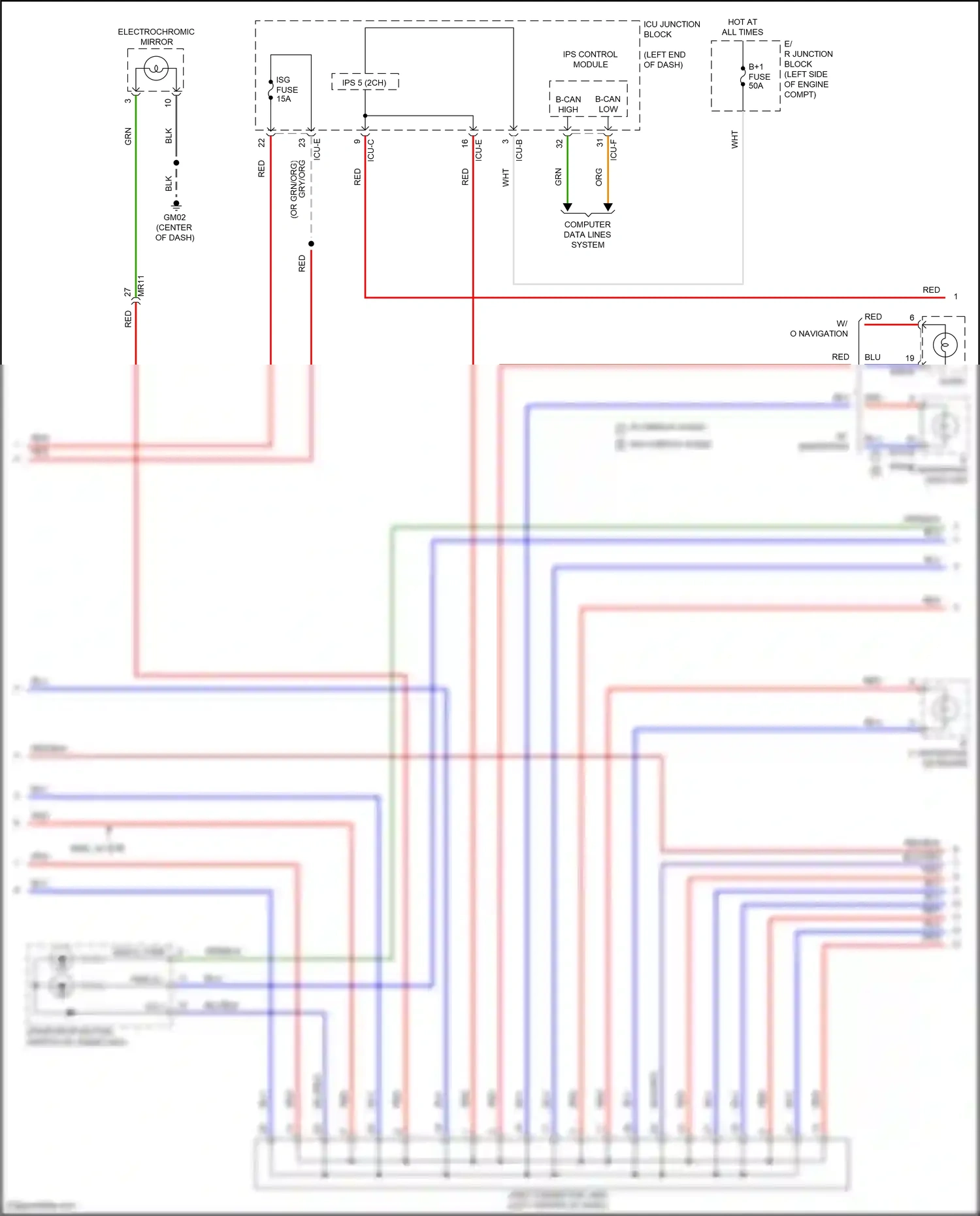 Wiring diagram computer data lines system for Hyundai Santa Fe IV facelift (2020-2024) (97 of 157)
