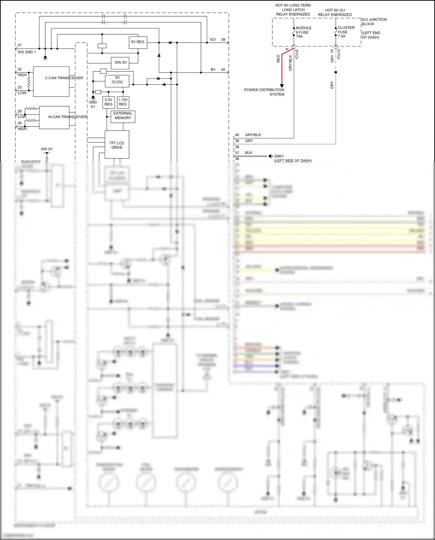 Wiring diagram computer data lines system for Hyundai Santa Fe IV facelift (2020-2024) (75 of 157)