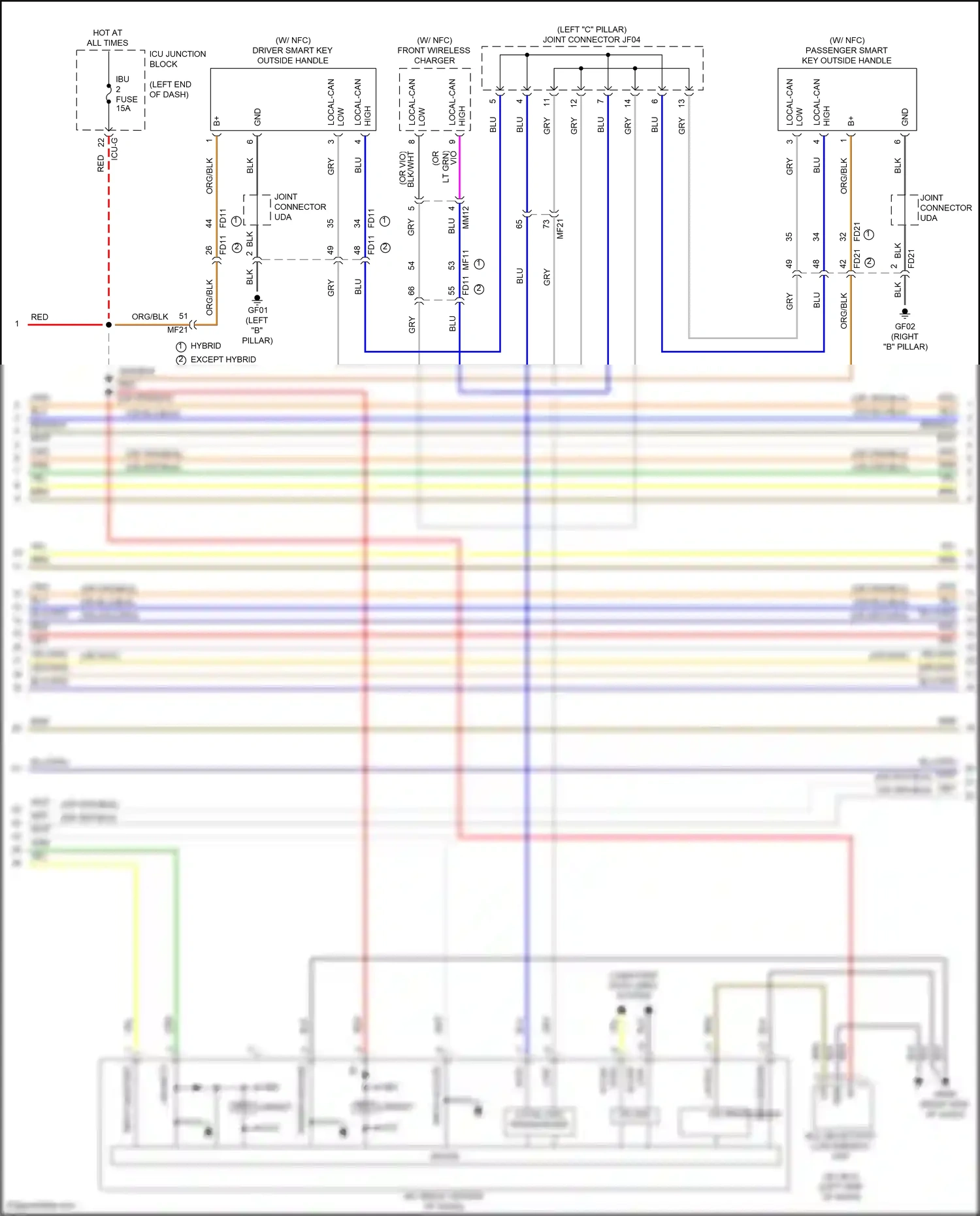 Wiring diagram computer data lines system for Hyundai Santa Fe IV facelift (2020-2024) (36 of 157)