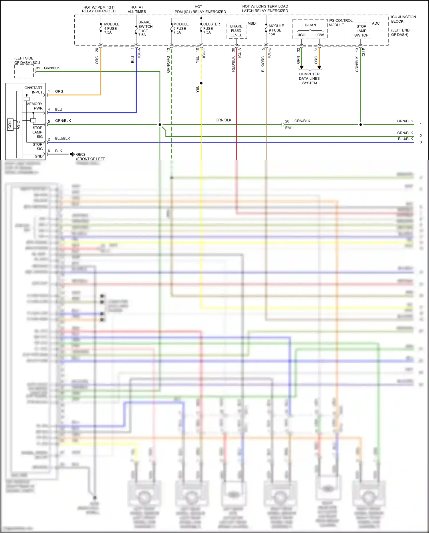 Wiring diagram computer data lines system for Hyundai Santa Fe IV facelift (2020-2024) (101 of 157)