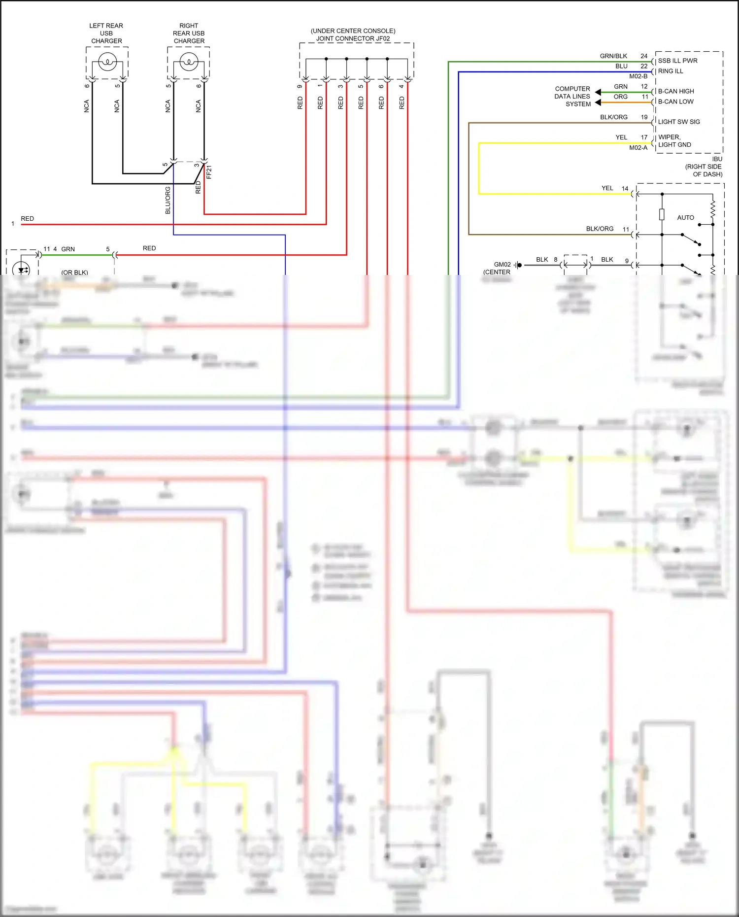 Wiring diagram computer data lines system for Hyundai Santa Fe IV facelift (2020-2024) (98 of 157)