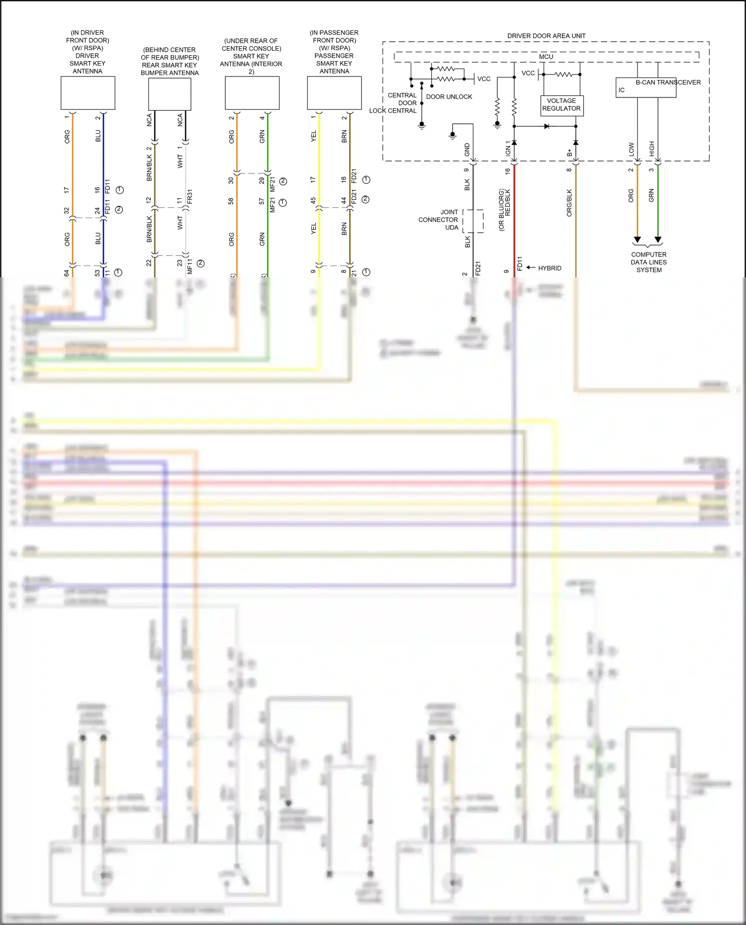 Wiring diagram computer data lines system for Hyundai Santa Fe IV facelift (2020-2024) (37 of 157)