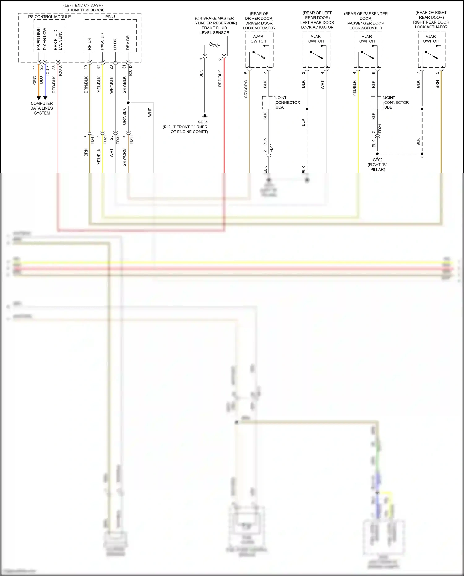 Wiring diagram computer data lines system for Hyundai Santa Fe IV facelift (2020-2024) (66 of 157)