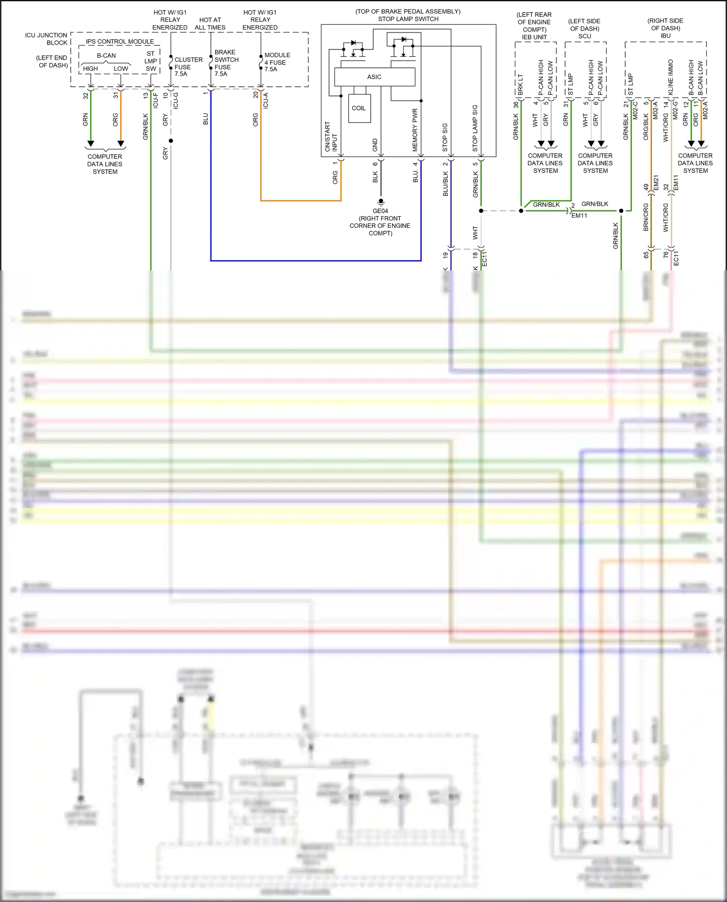 Wiring diagram computer data lines system for Hyundai Santa Fe IV facelift (2020-2024) (133 of 157)