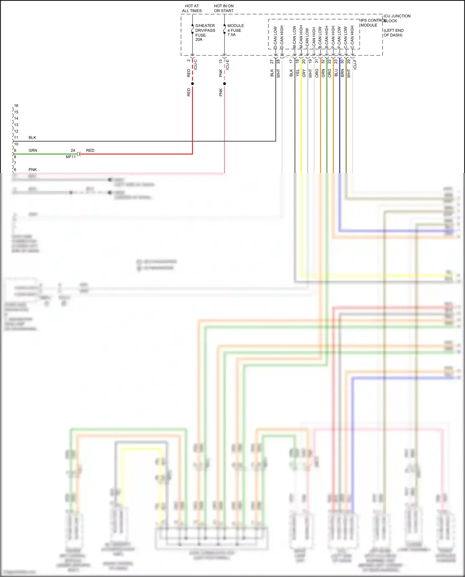 Wiring diagram driver ims control module for Hyundai Santa Fe IV facelift (2020-2024) (11 of 12)