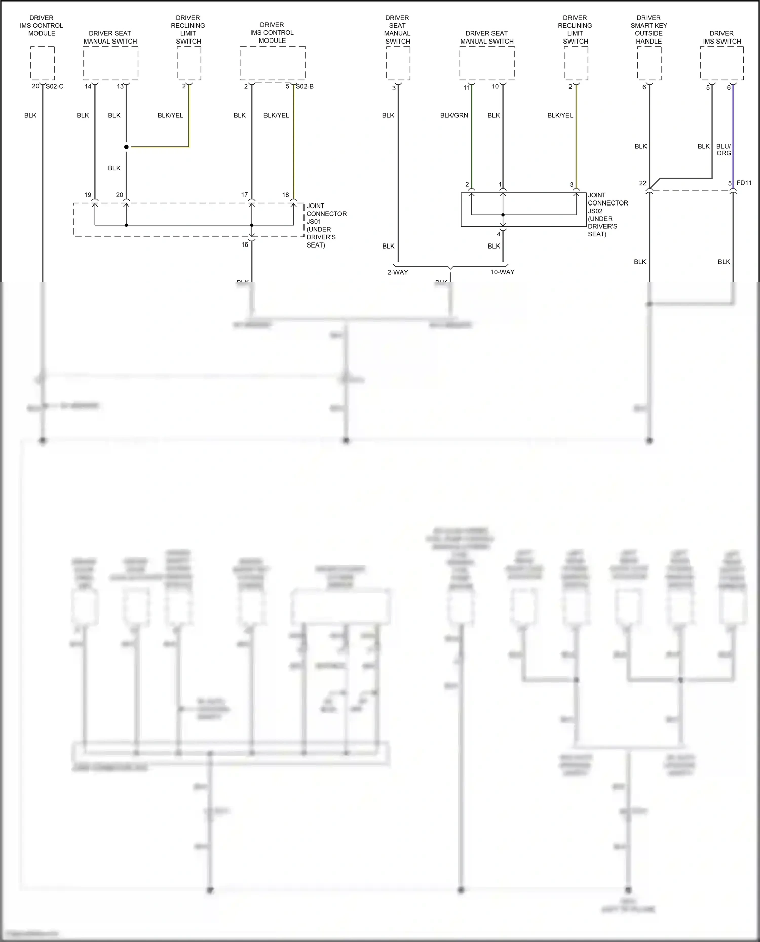 Wiring diagram driver ims control module for Hyundai Santa Fe IV facelift (2020-2024) (4 of 12)