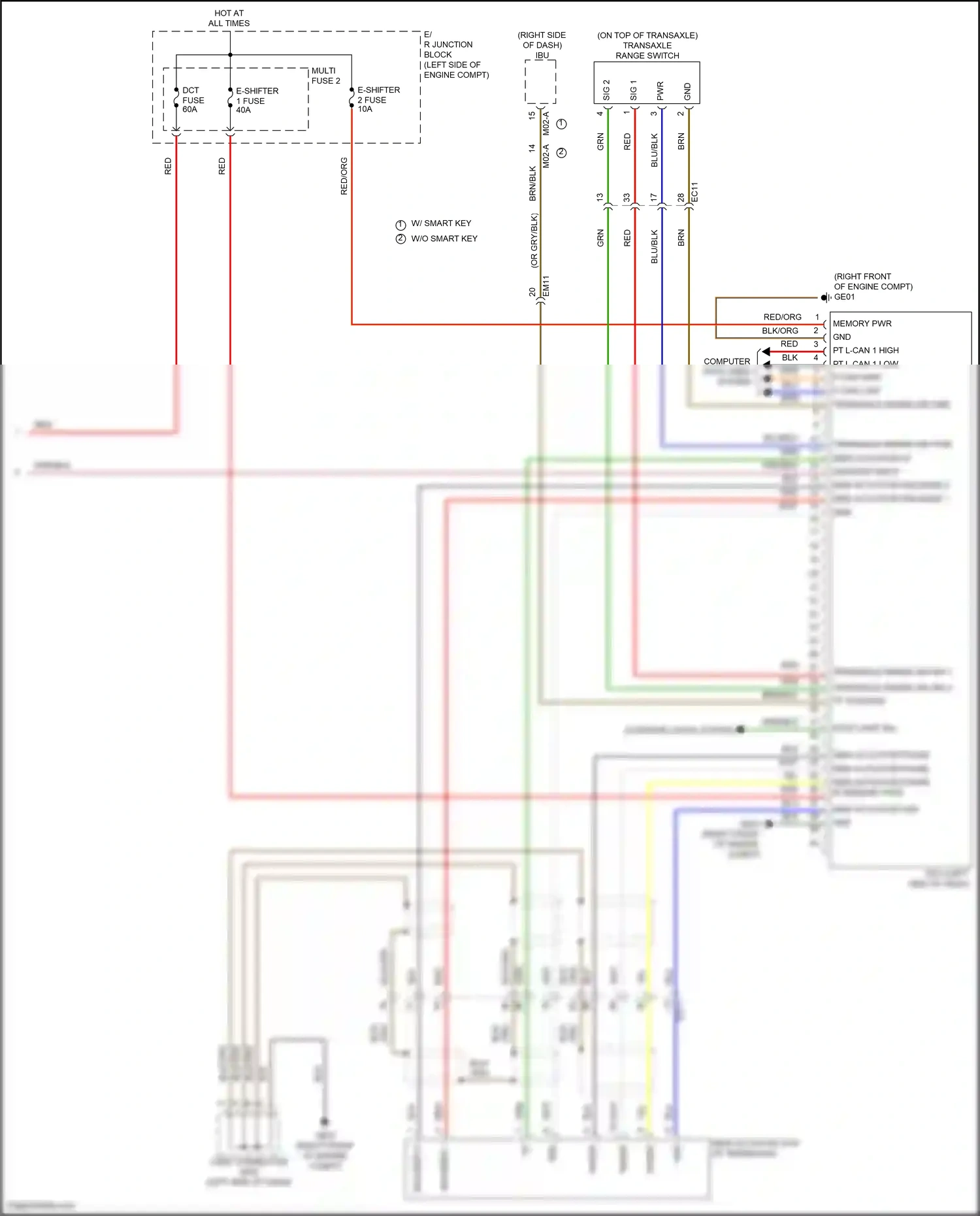Wiring diagram encoder 1 for Hyundai Santa Fe IV facelift (2020-2024) (3 of 5)