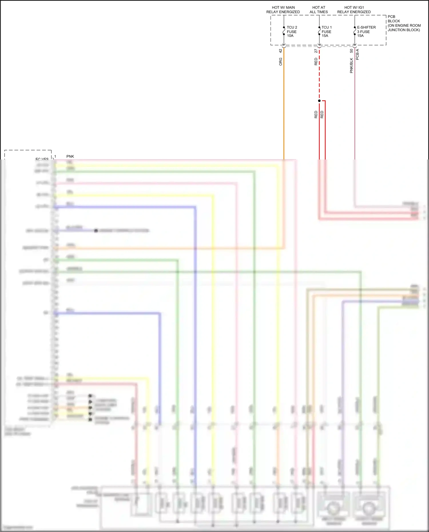 Wiring diagram engine controls system for Hyundai Santa Fe IV facelift (2020-2024) (1 of 6)