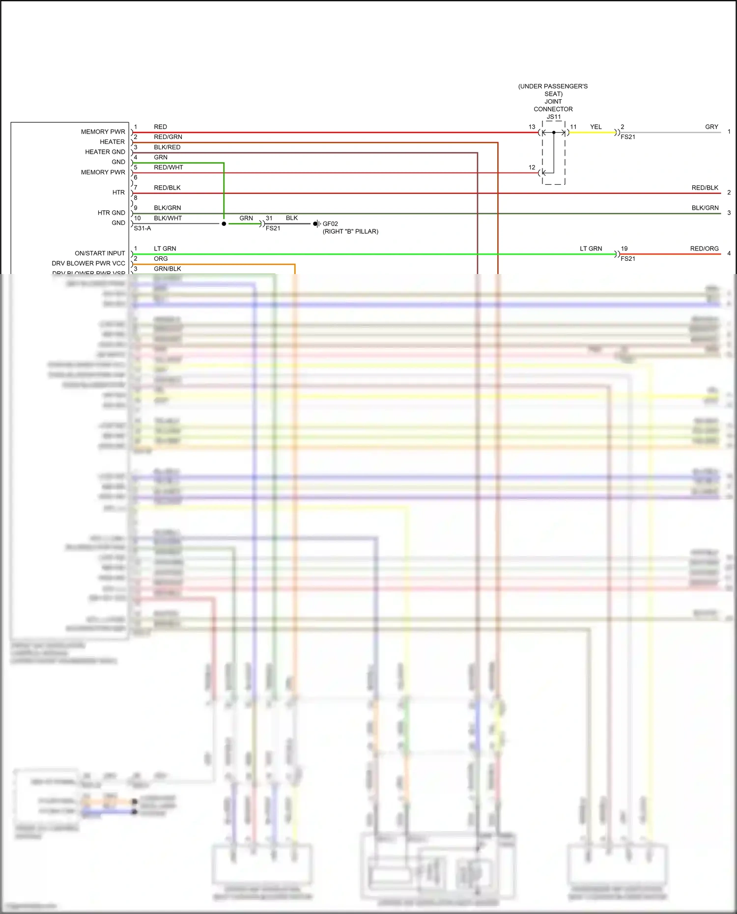 Wiring diagram front a/c control module for Hyundai Santa Fe IV facelift (2020-2024) (19 of 30)