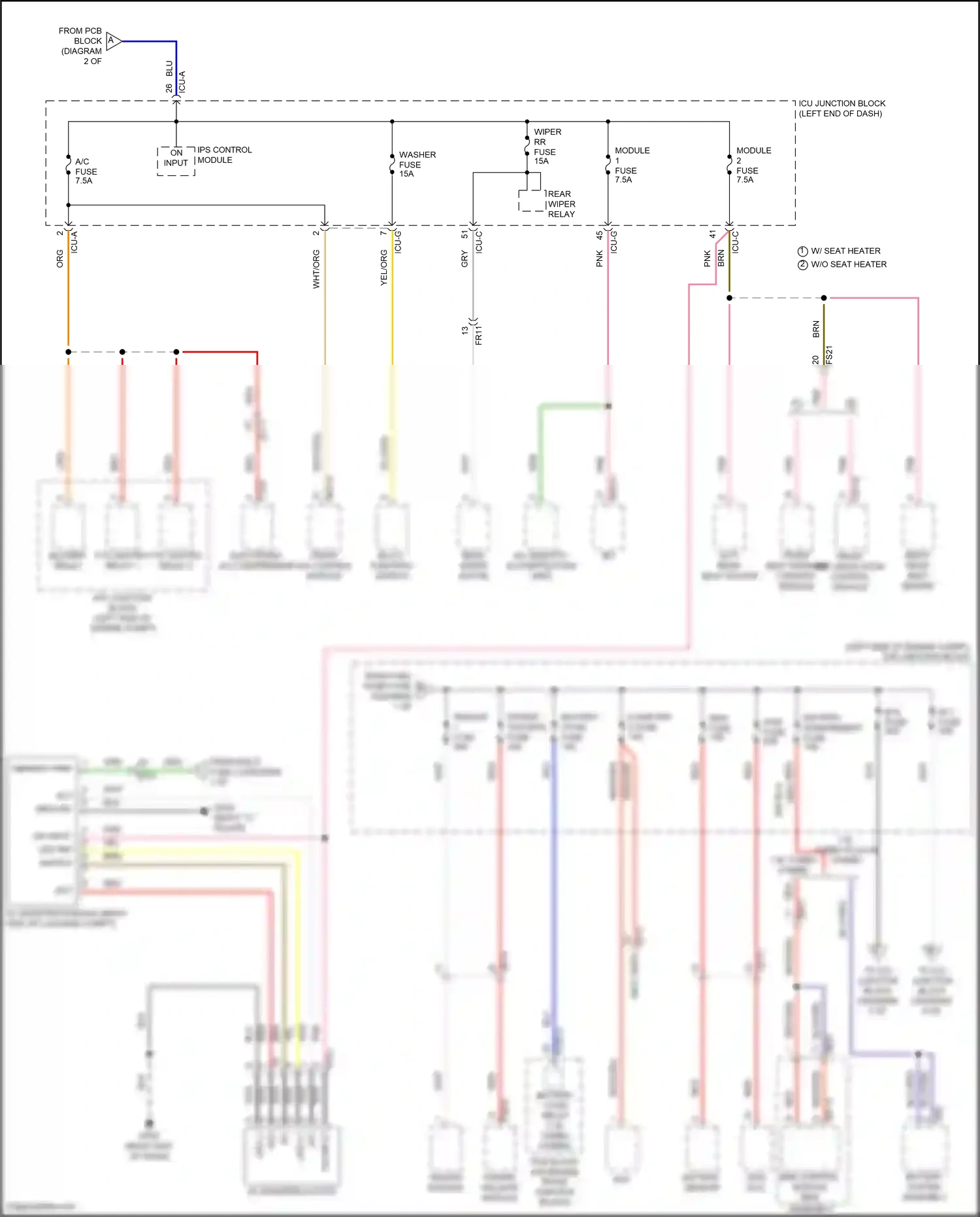 Wiring diagram front a/c control module for Hyundai Santa Fe IV facelift (2020-2024) (16 of 30)