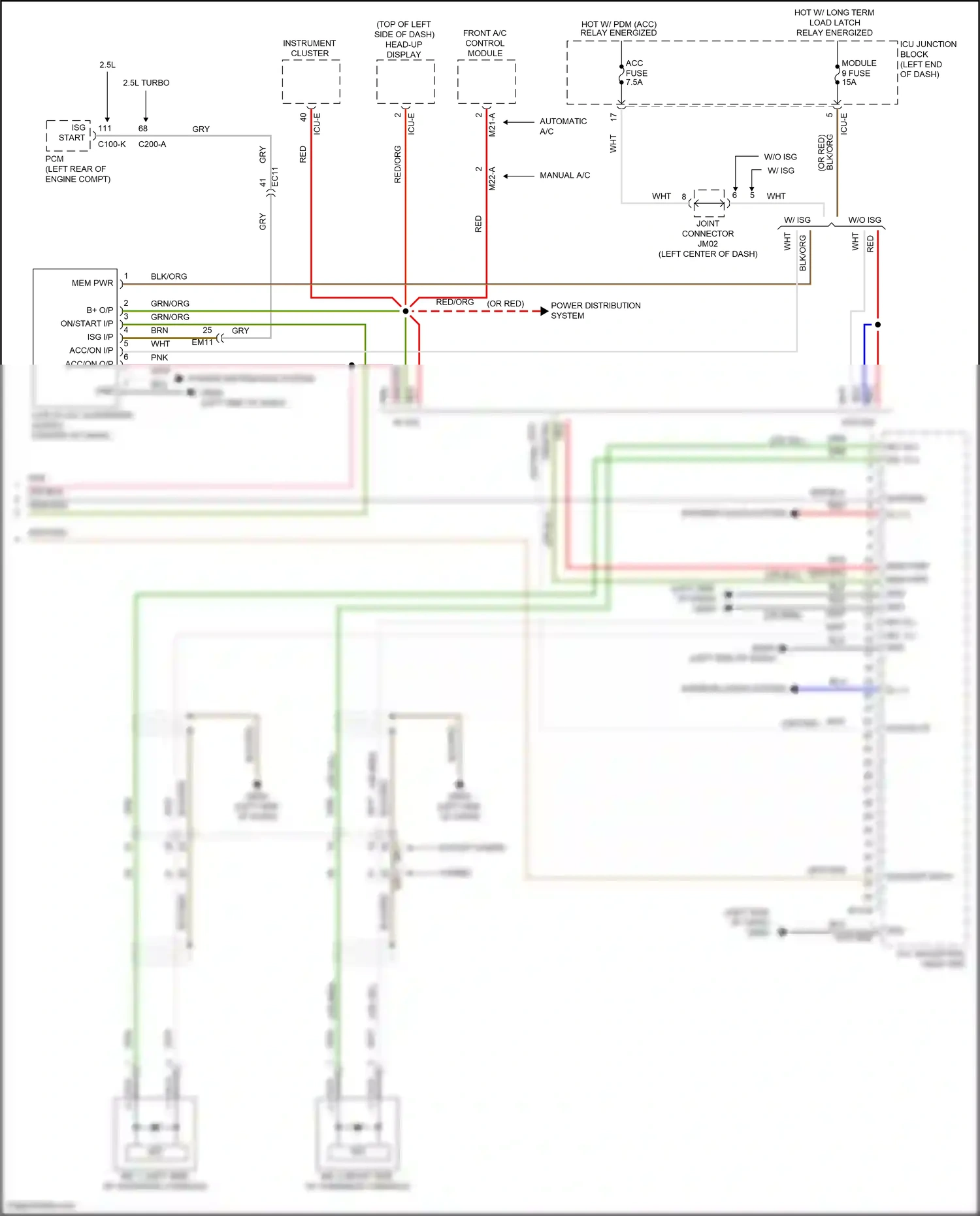 Wiring diagram front a/c control module for Hyundai Santa Fe IV facelift (2020-2024) (14 of 30)