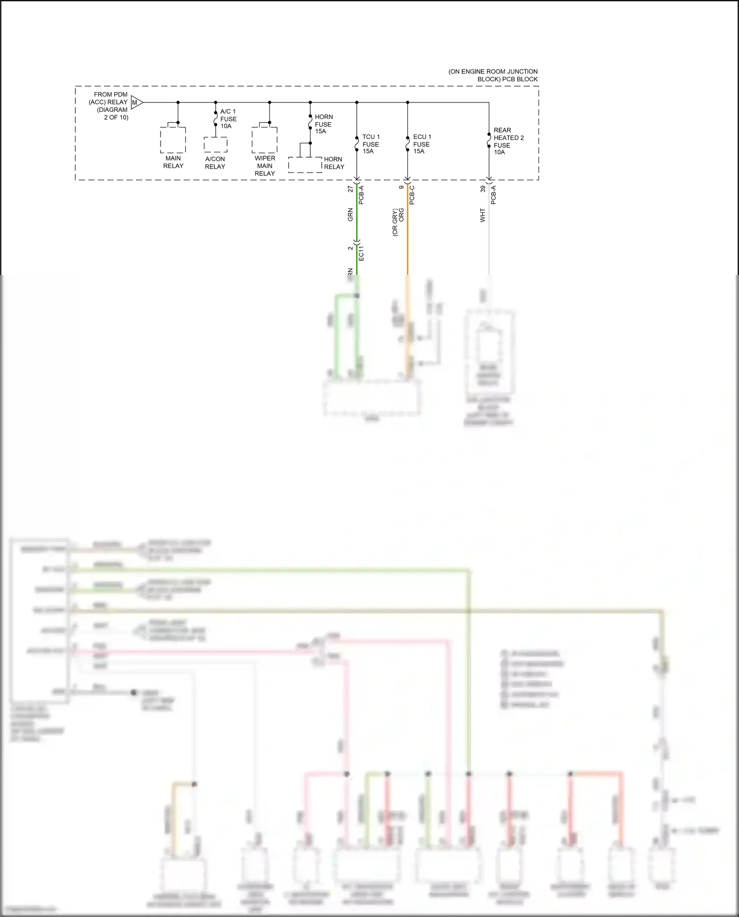 Wiring diagram front a/c control module for Hyundai Santa Fe IV facelift (2020-2024) (4 of 30)
