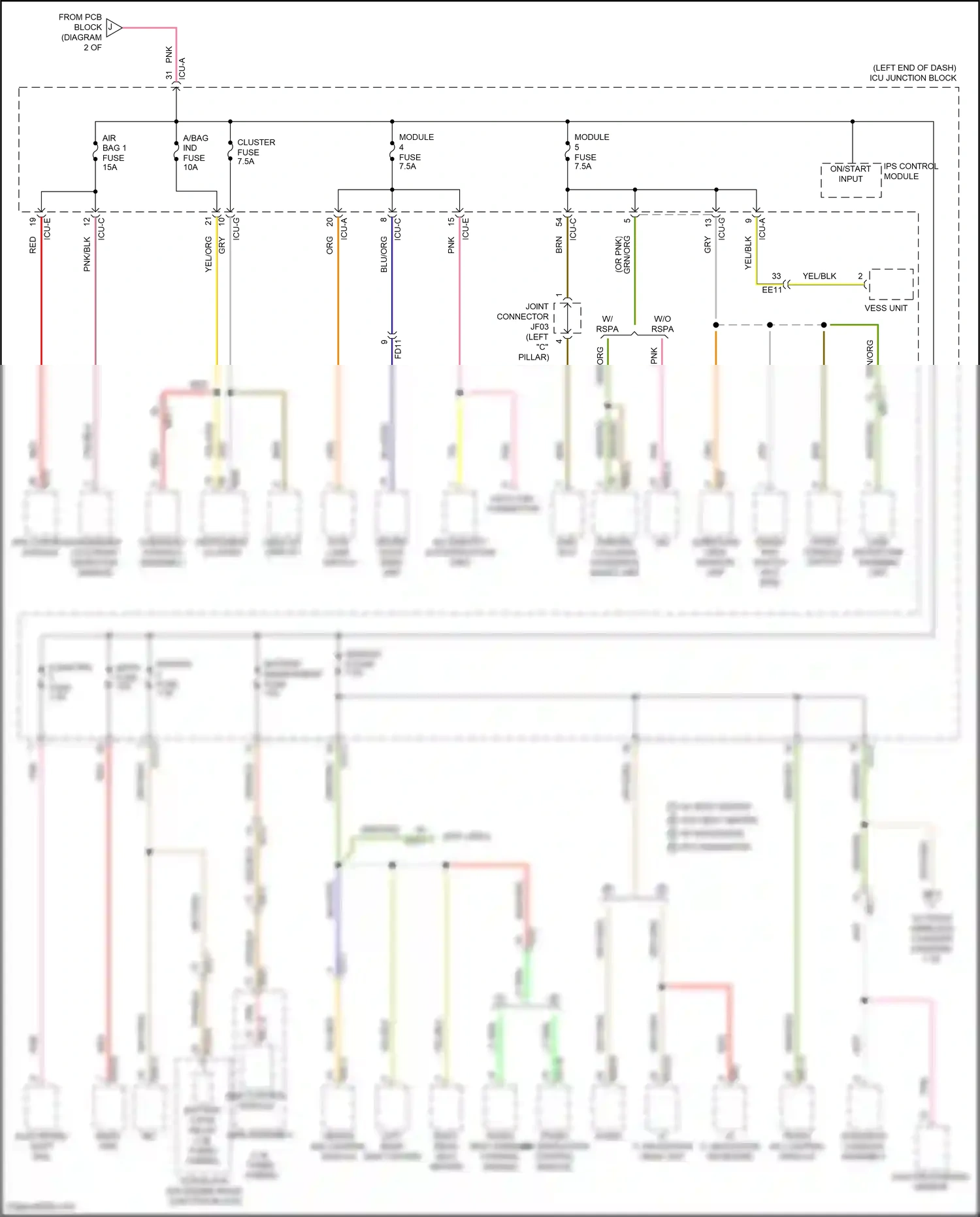 Wiring diagram front a/c control module for Hyundai Santa Fe IV facelift (2020-2024) (17 of 30)