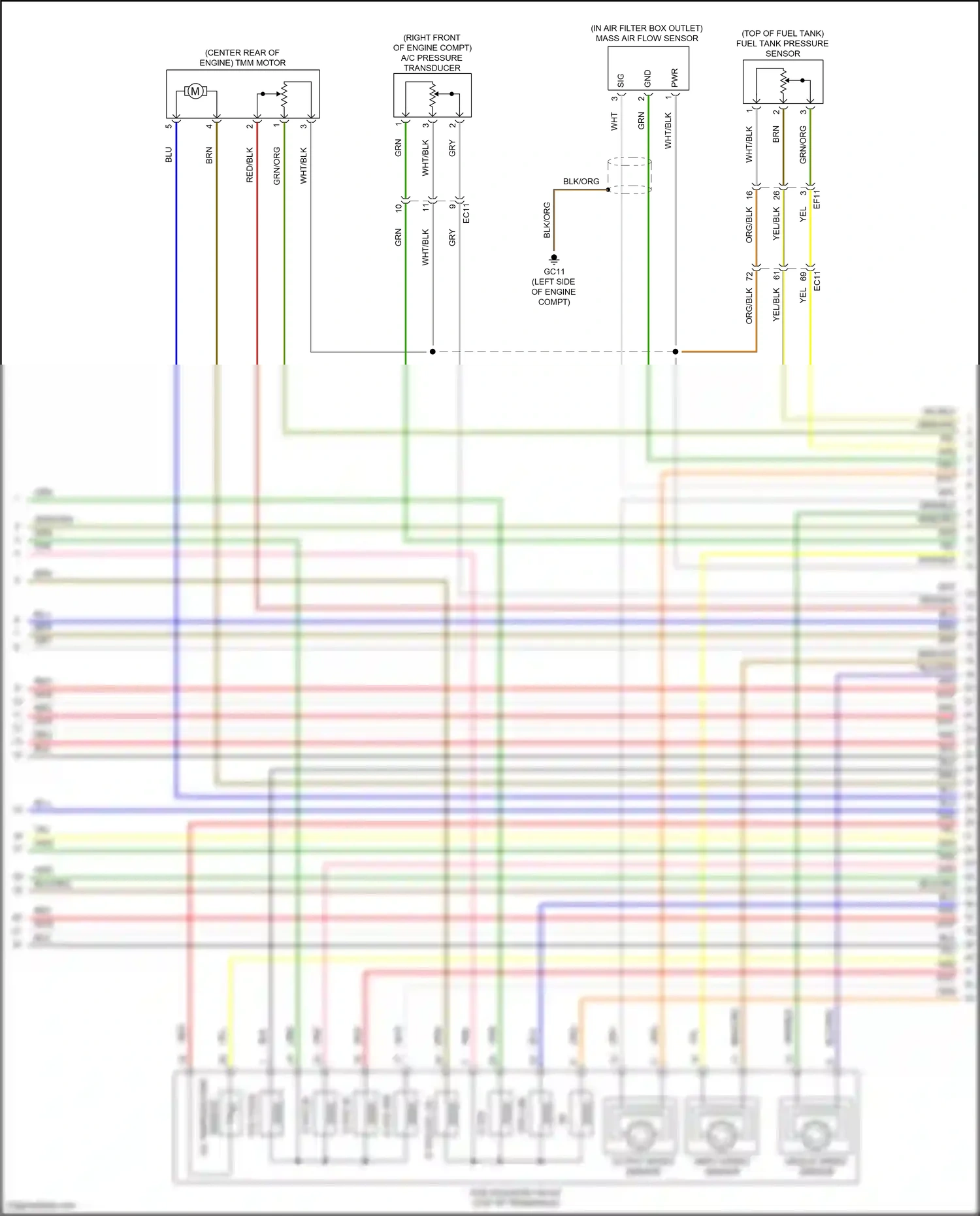 Wiring diagram input speed sensor for Hyundai Santa Fe IV facelift (2020-2024) (4 of 4)