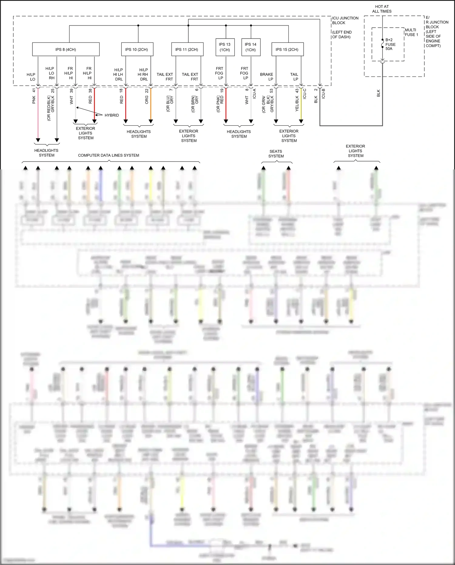 Wiring diagram ips control module for Hyundai Santa Fe IV facelift (2020-2024) (14 of 54)