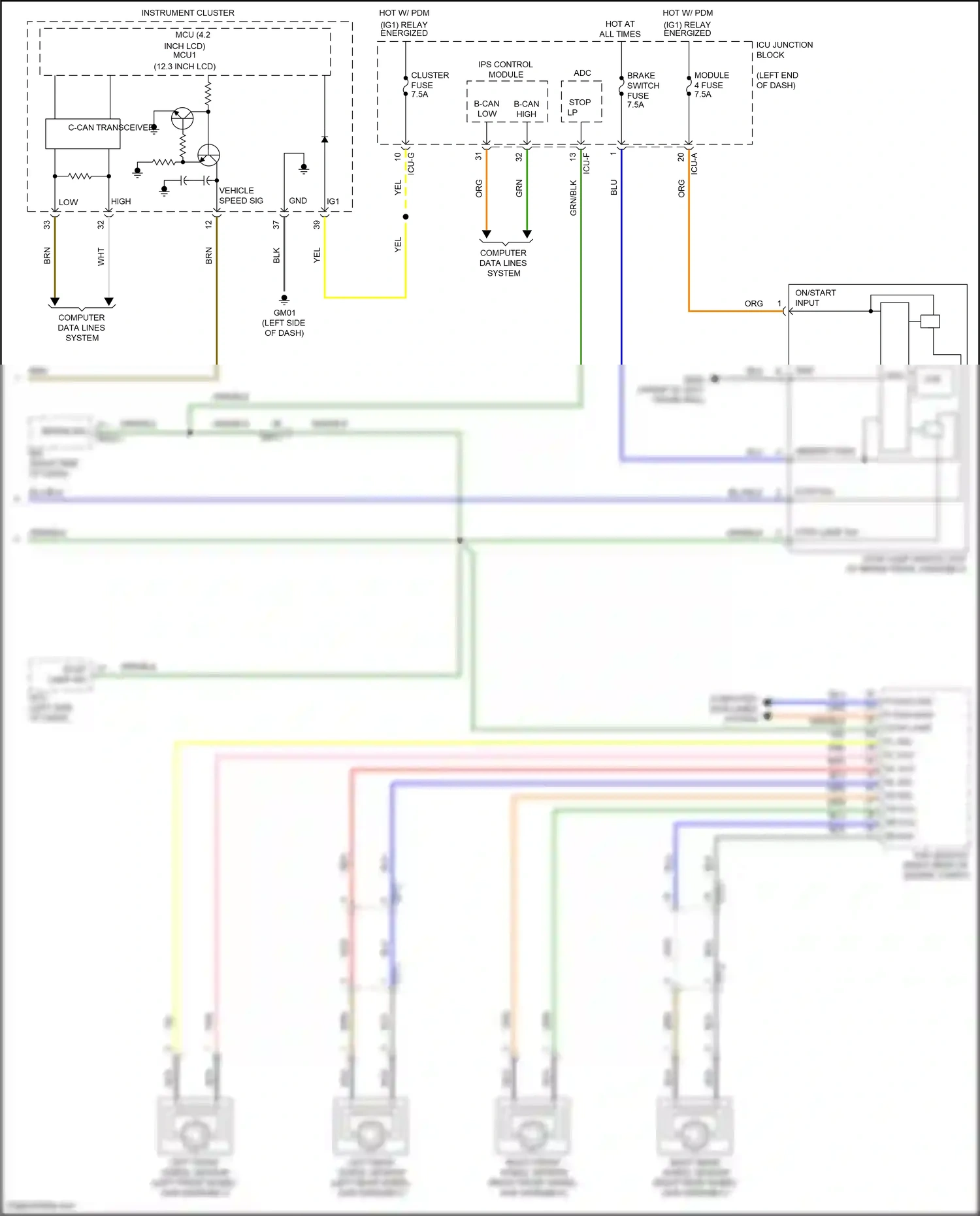 Wiring diagram ips control module for Hyundai Santa Fe IV facelift (2020-2024) (4 of 54)