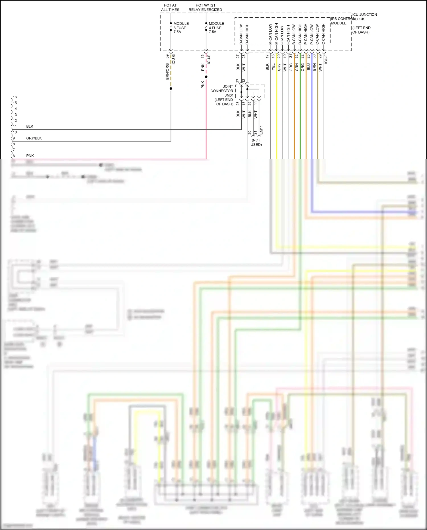 Wiring diagram ips control module for Hyundai Santa Fe IV facelift (2020-2024) (43 of 54)