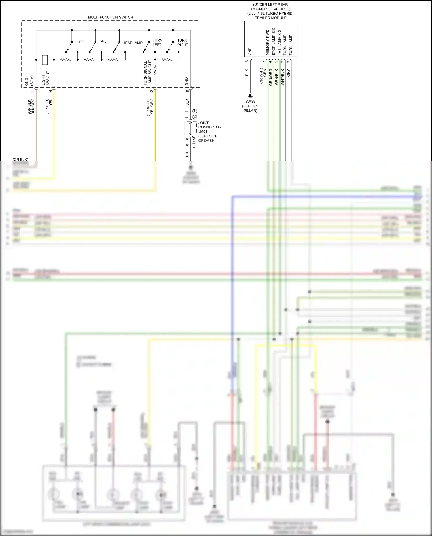 Wiring diagram multi- function switch for Hyundai Santa Fe IV facelift (2020-2024) (4 of 14)
